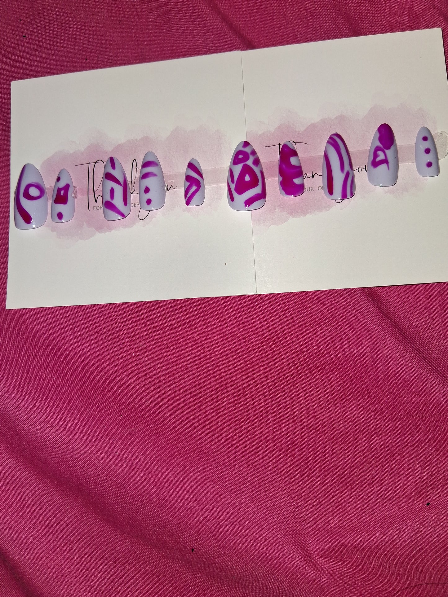 COCOMONEY NAILS CUSTOM 1 OF 1 GLUE ON PRESS ON COMES WITH FREE GIFTS #g7