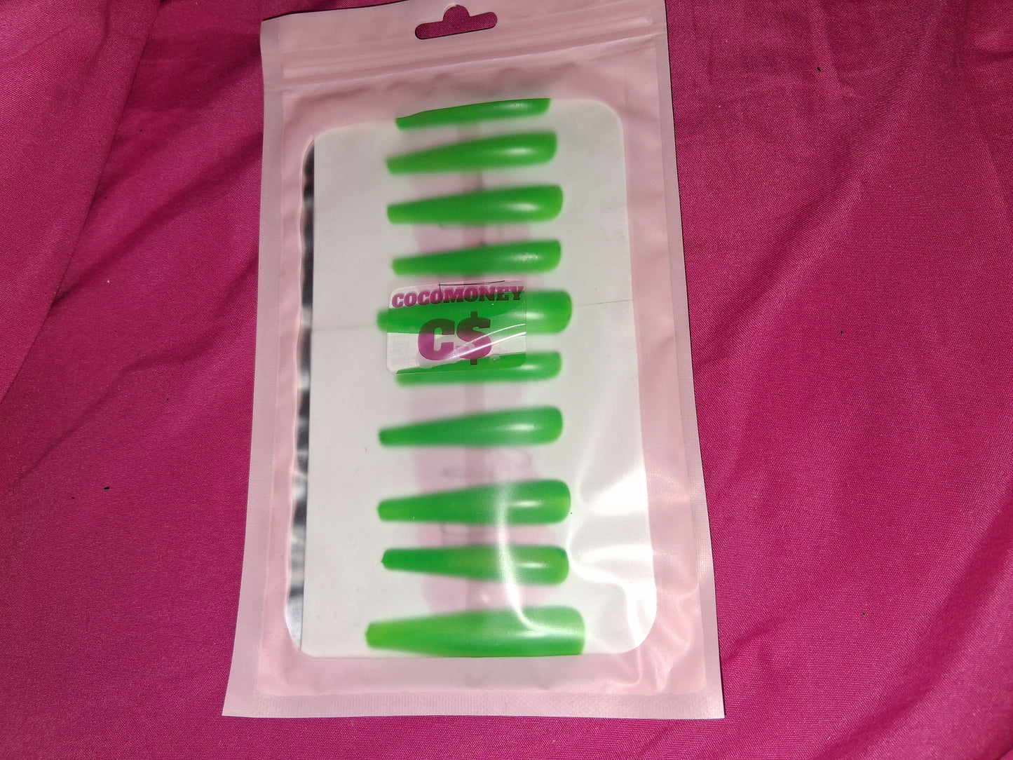 COCOMONEY NAILS CUSTOM 1 OF 1 GLUE ON PRESS ON COMES WITH FREE GIFTS #g6