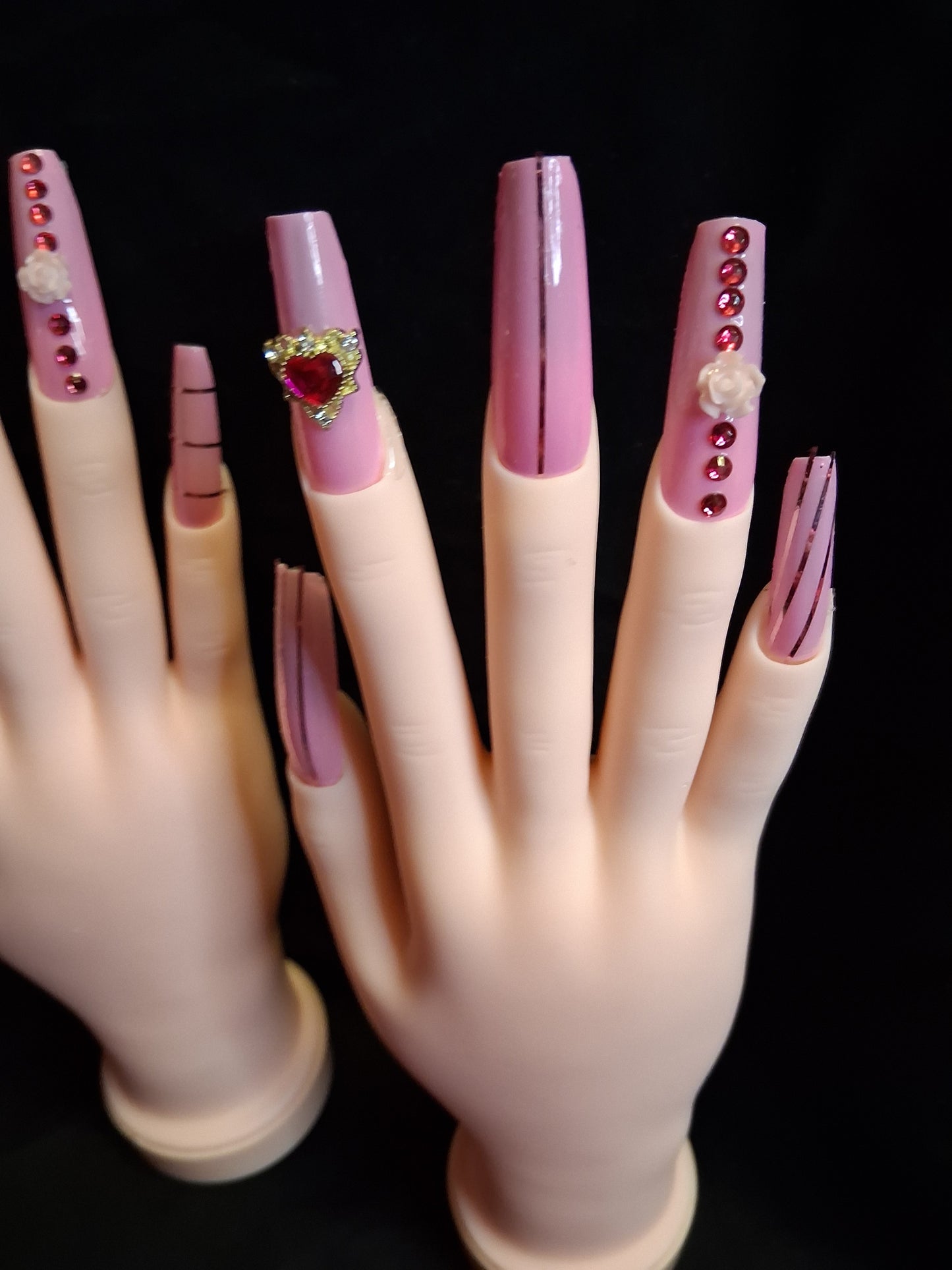 COCOMONEY NAILS CUSTOM 1 OF 1 GLUE ON PRESS ON COMES WITH FREE GIFTS #o82