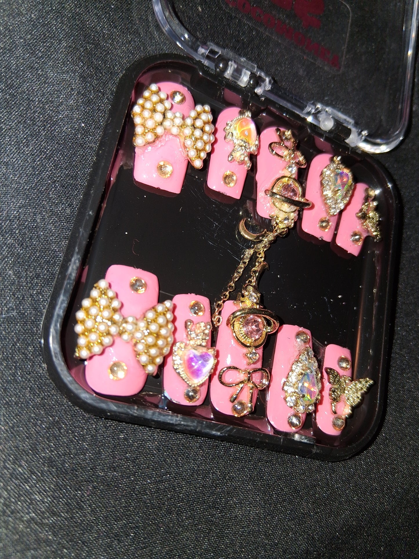 COCOMONEY NAILS CUSTOM 1 OF A KIND PIECES ACRYLIC COMES WITH FREE GIFTS
