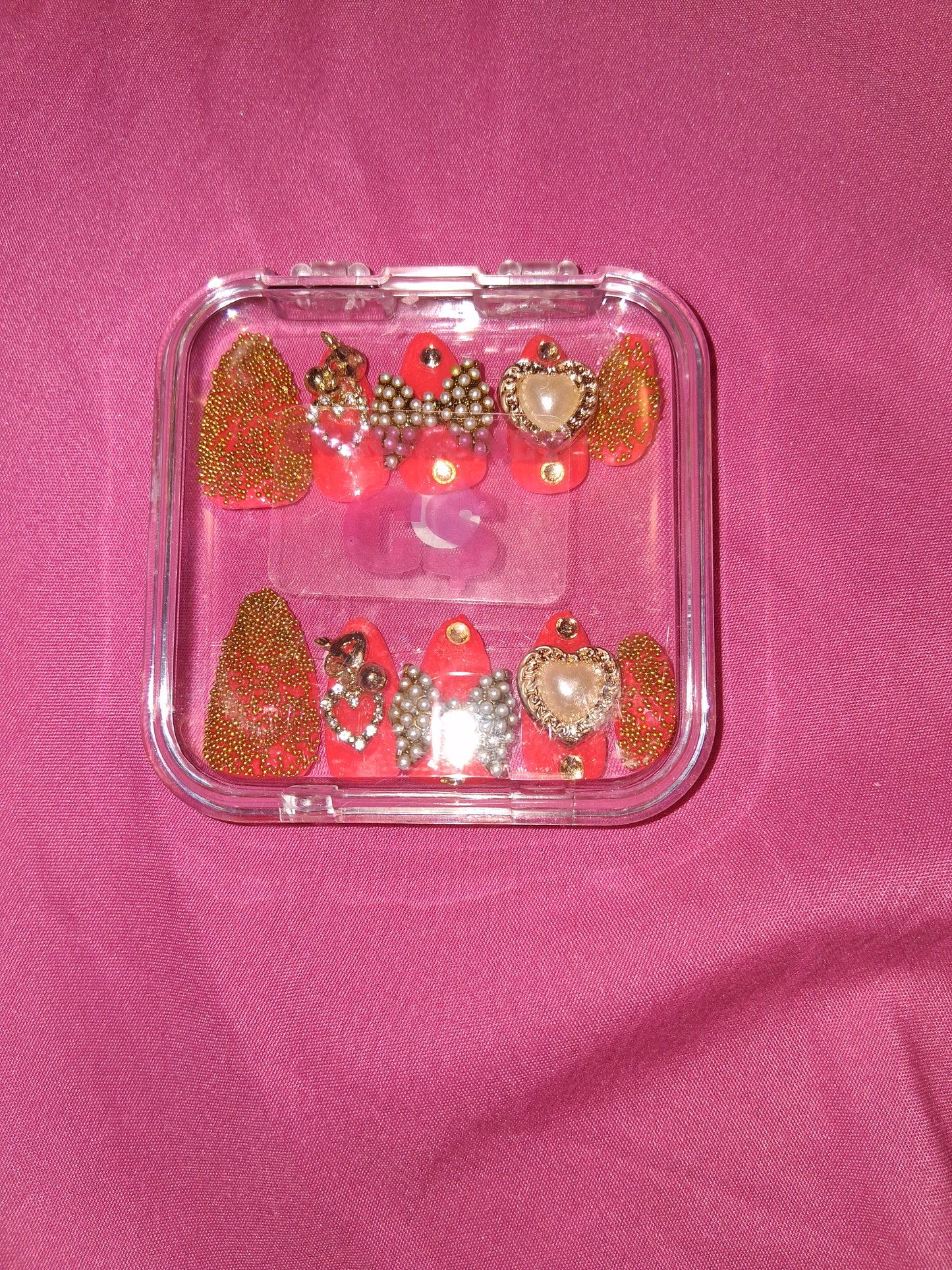 COCOMONEY NAILS CUSTOM 1 OF 1 GLUE ON PRESS ON COMES WITH FREE GIFTS #b66