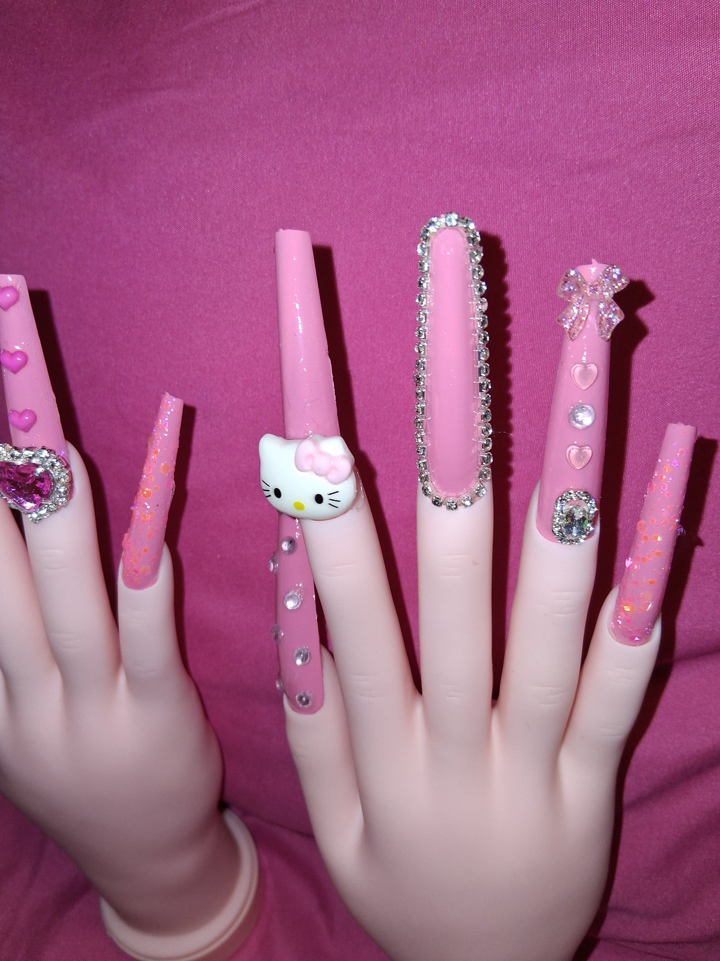 COCOMONEY NAILS CUSTOM 1 OF 1 GLUE ON PRESS ON COMES WITH FREE GIFTS #o51