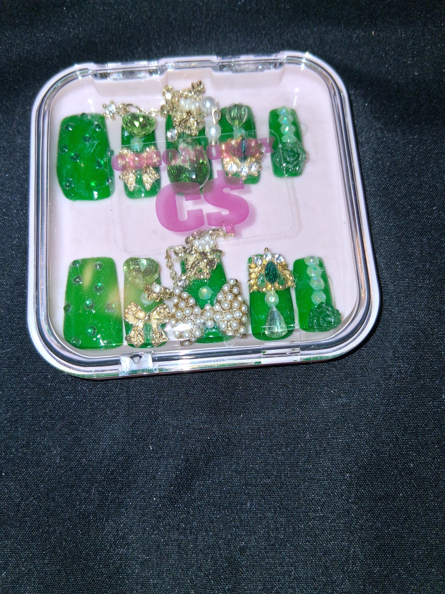 COCOMONEY NAILS CUSTOM 1 OF A KIND PIECES ACRYLIC COMES WITH FREE GIFTS