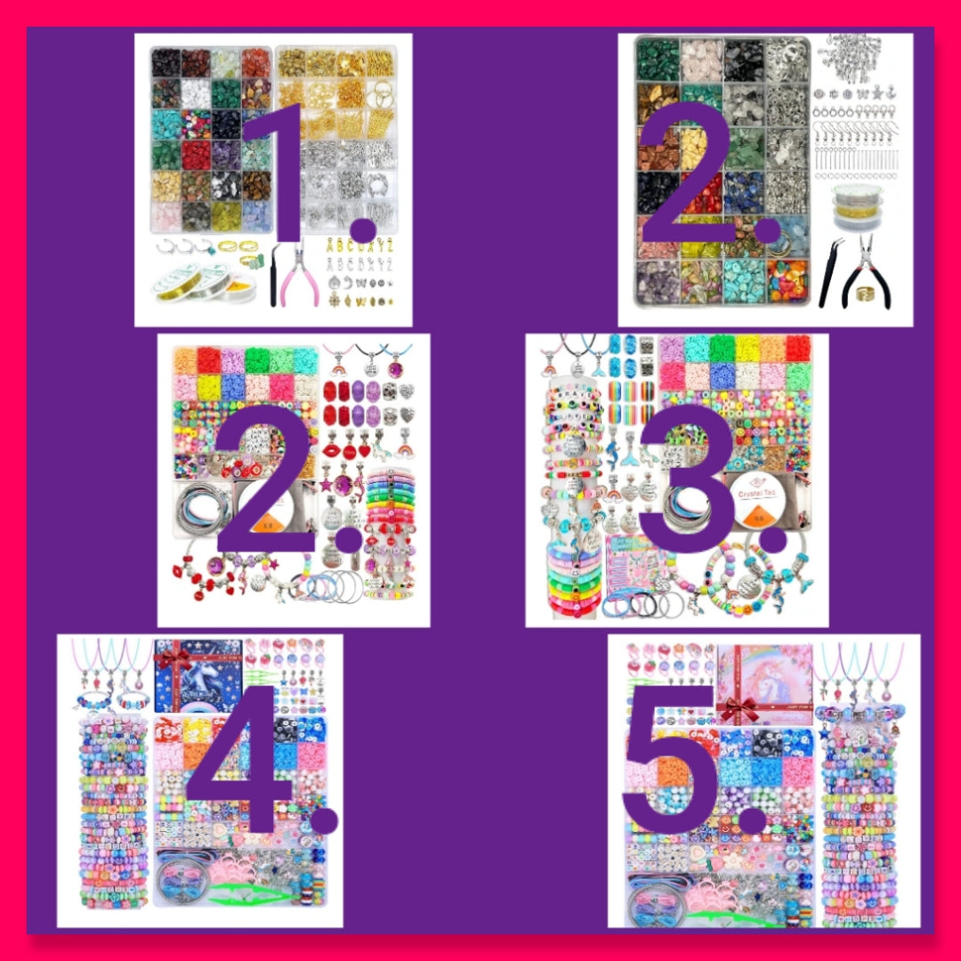Jewelry making kit 6 option choose number beside kit you want