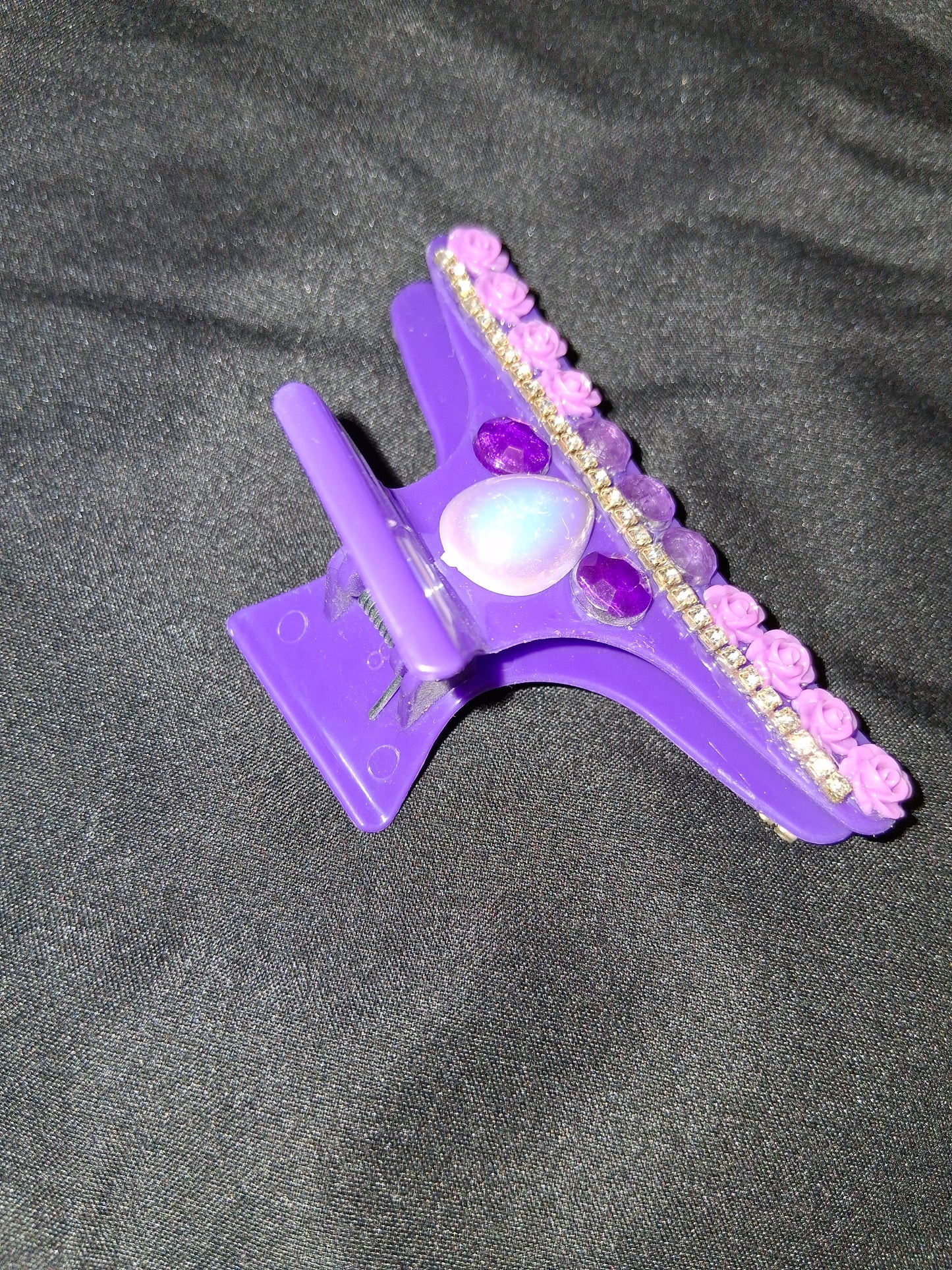 COCOMONEY HAIR CLIP 3INCH CUSTOM 1 OF A KIND PIECE with gemstones