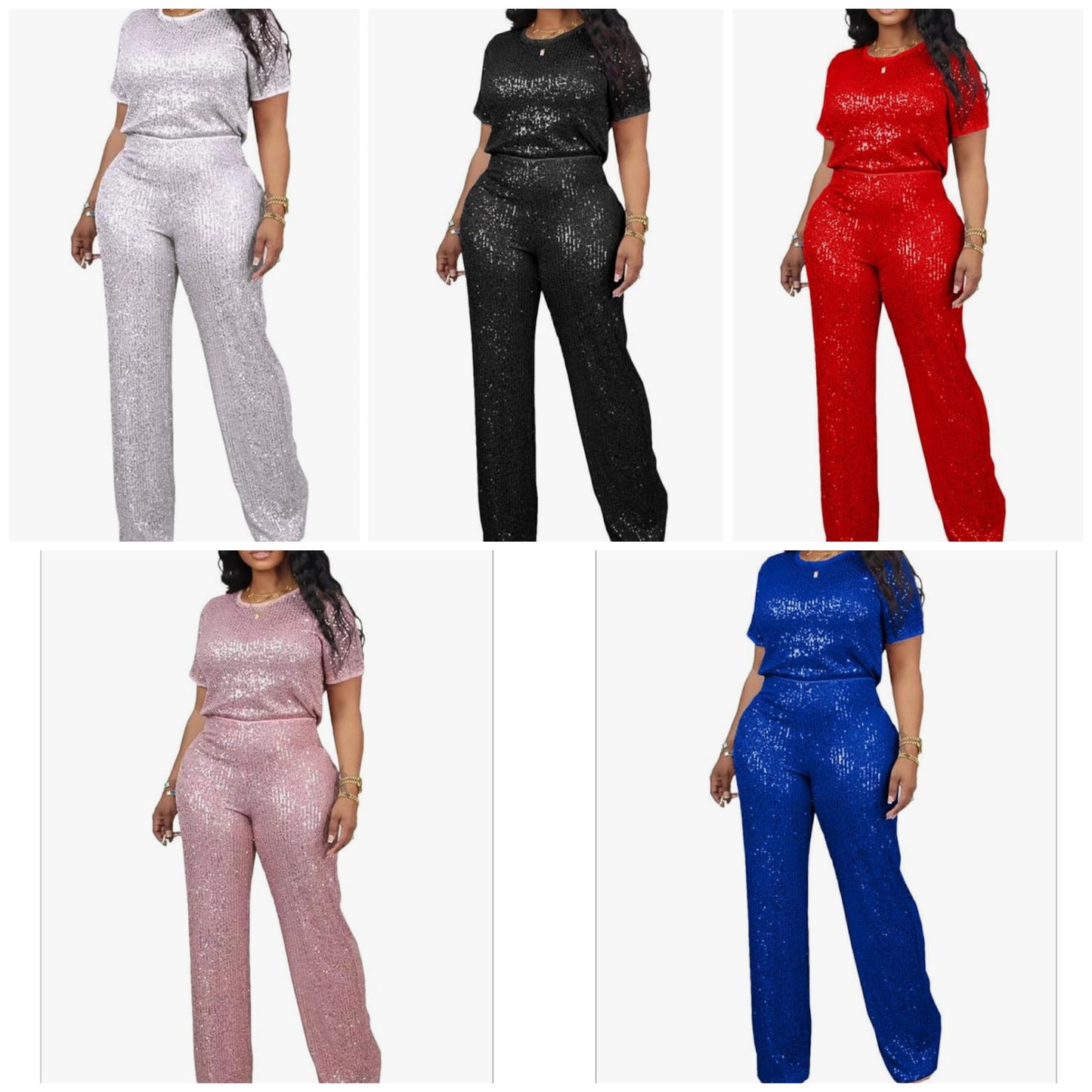 COCOMONEY Two-Piece Sequin-Embellished set
