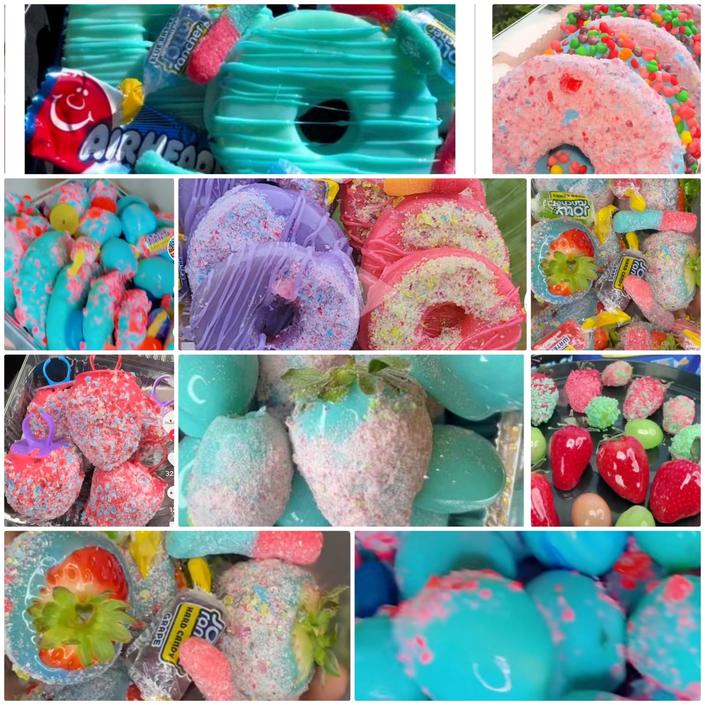 Candied fruit 12 pieces Candied, Caramel, Chocolate or Marshmallow pick your flavors with beautiful unique custom design