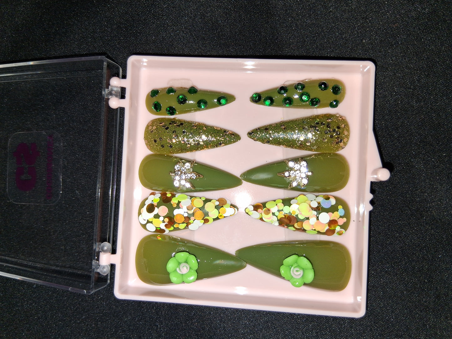 COCOMONEY NAILS CUSTOM ONE OF A KIND PIECES WITH NAIL BAG AND FREE GIFTS ACRYLIC