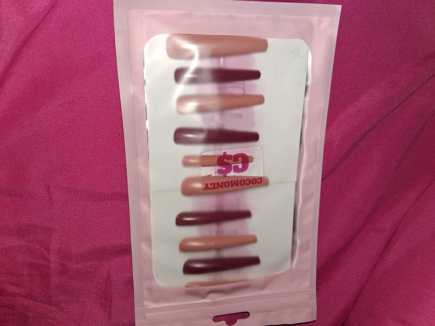 COCOMONEY NAILS CUSTOM 1 OF 1 GLUE ON PRESS ON COMES WITH FREE GIFTS #g12