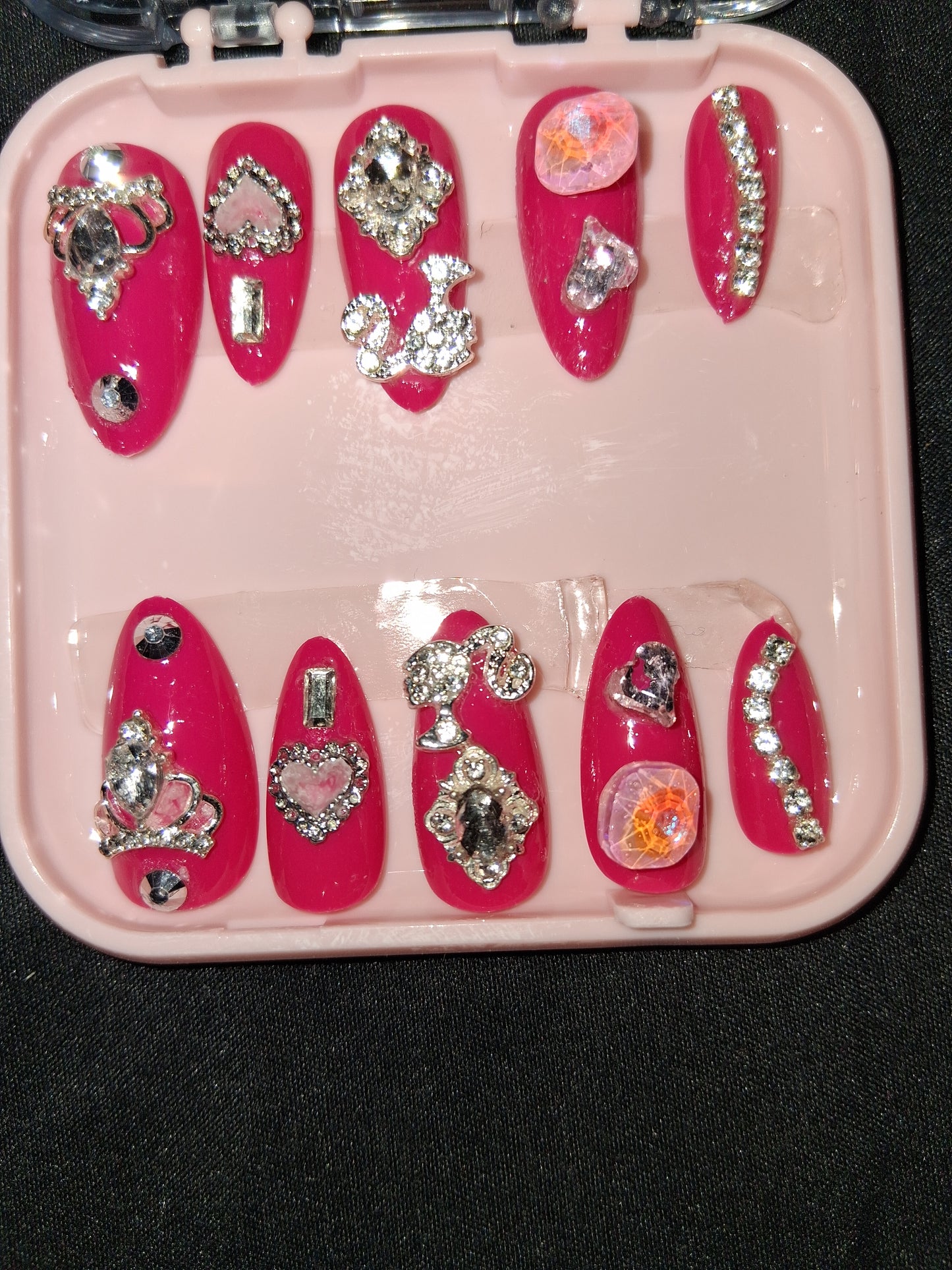 COCOMONEY NAILS CUSTOM 1 OF 1 GLUE ON PRESS ON COMES WITH FREE GIFTS #b84