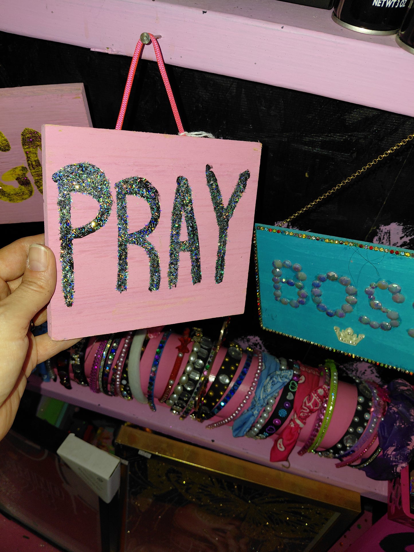 COCOMONEY ART Pray 1 OF 1 CUSTOM PIECE BY COCOMONEY painting on wood