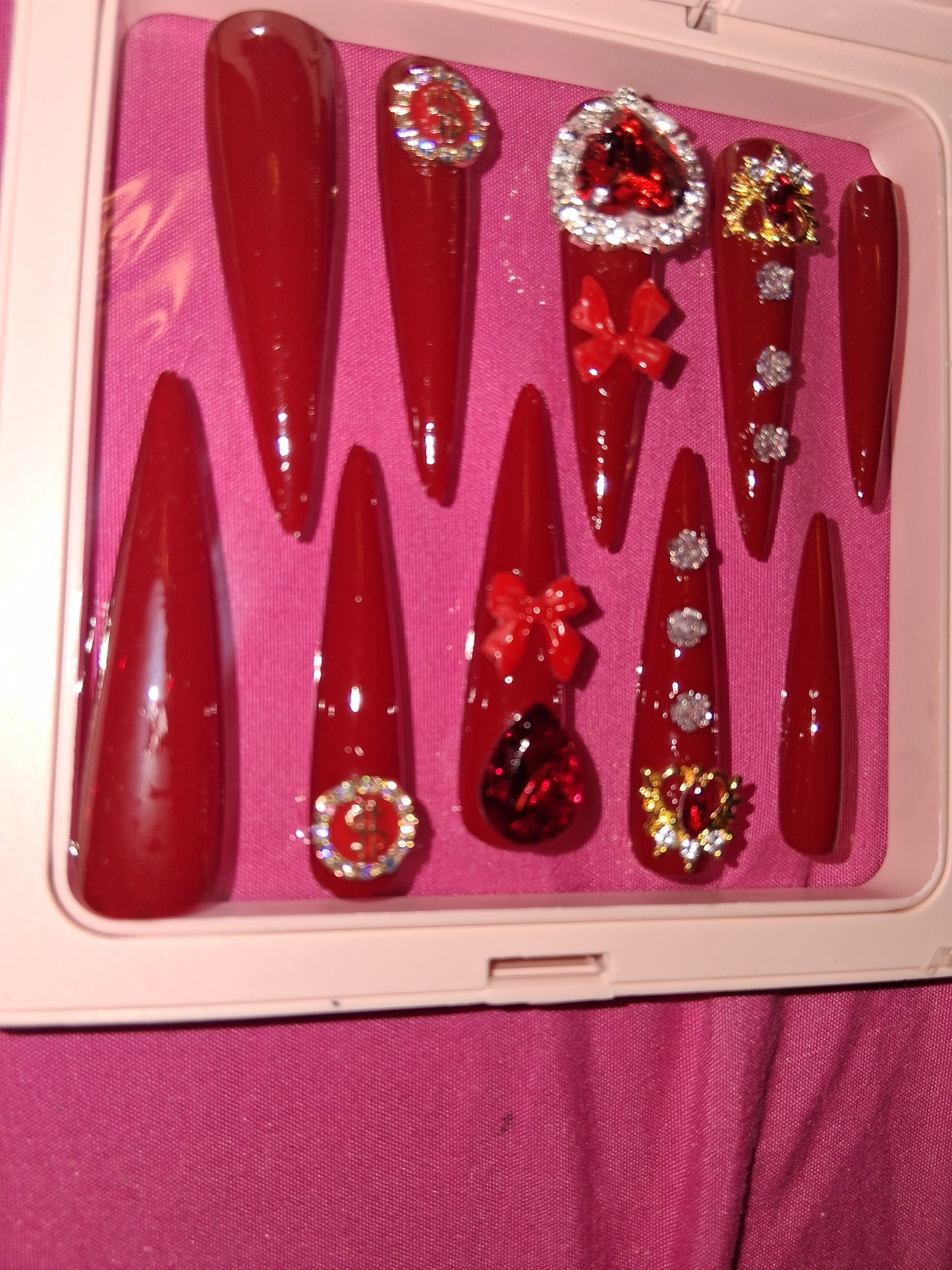 COCOMONEY NAILS CUSTOM 1 OF 1 GLUE ON PRESS ON COMES WITH FREE GIFTS #o18