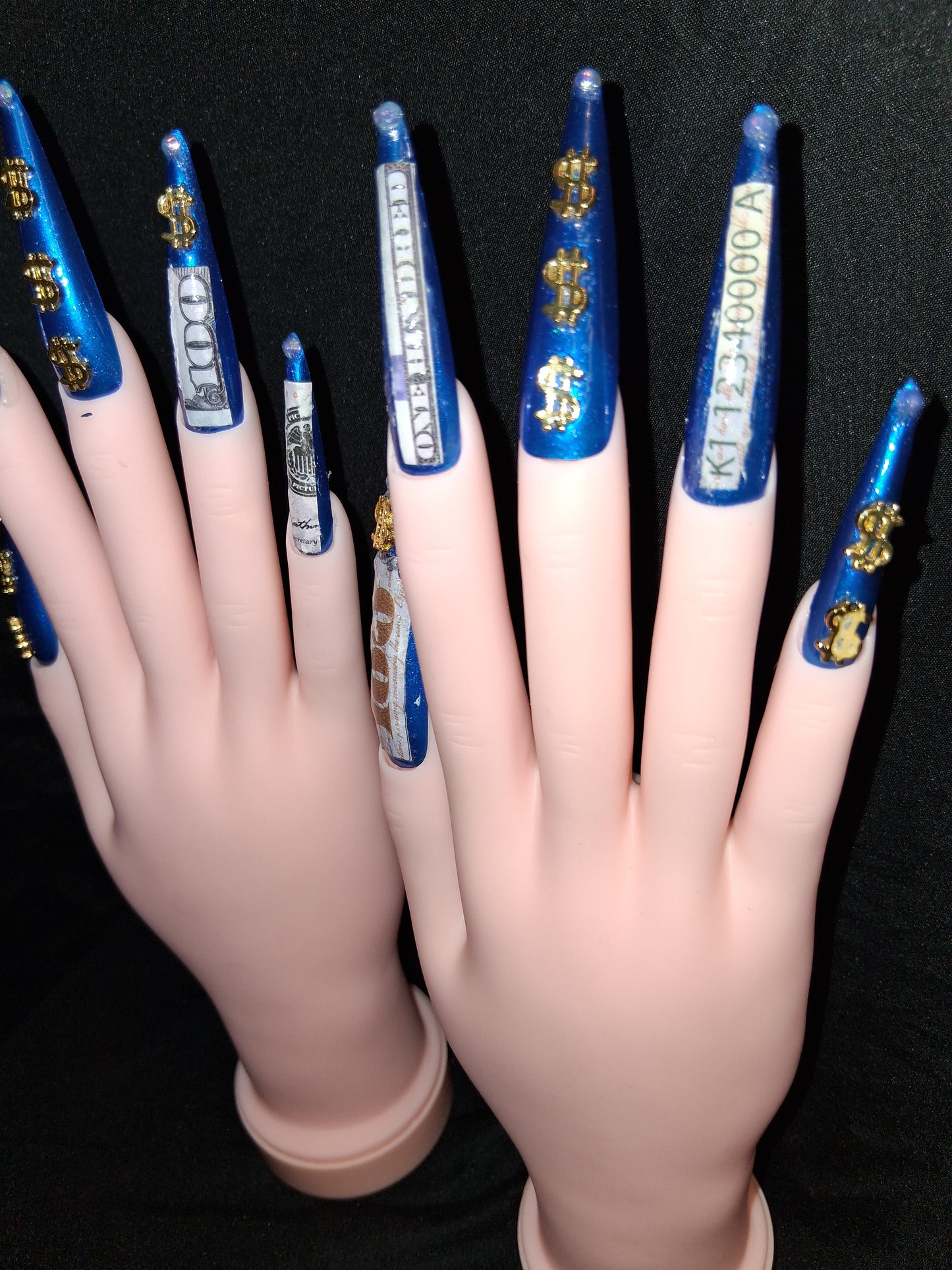 COCOMONEY NAILS CUSTOM 1 OF 1 GLUE ON PRESS ON COMES WITH FREE GIFTS #o78