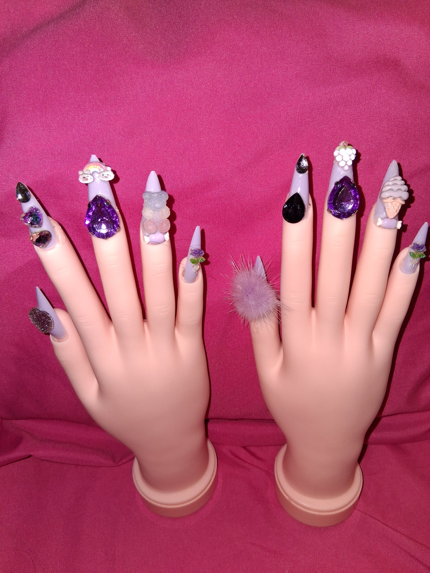 COCOMONEY NAILS CUSTOM 1 OF 1 GLUE ON PRESS ON COMES WITH FREE GIFTS #o12