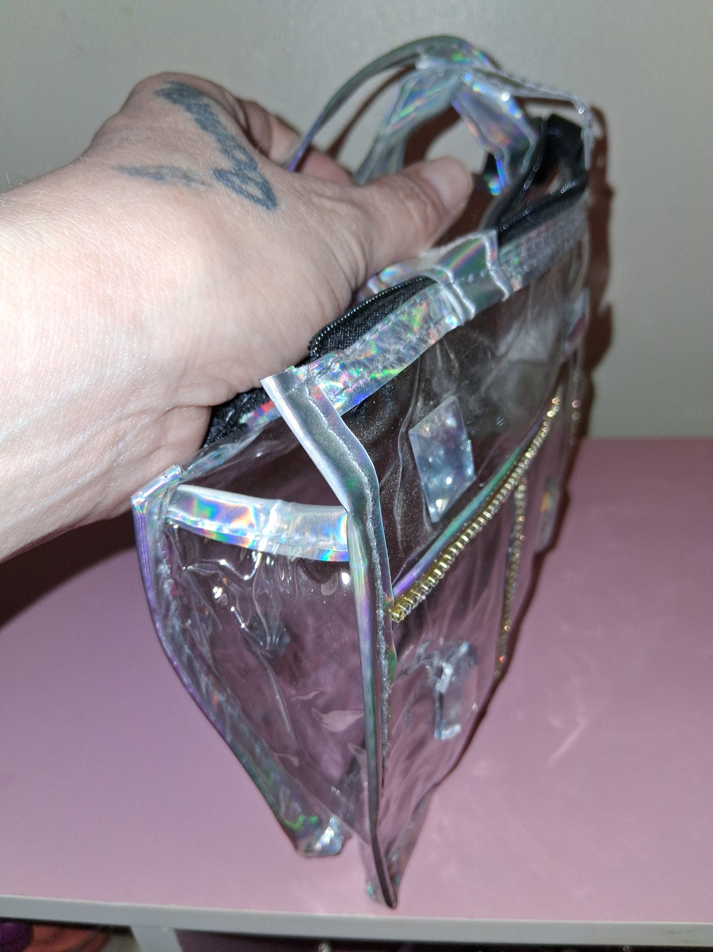 COCOMONEY ACCESSORY OR MAKEUP BAG 9HALF IN BY 6IN BY 2 IN custom 1 of a kind