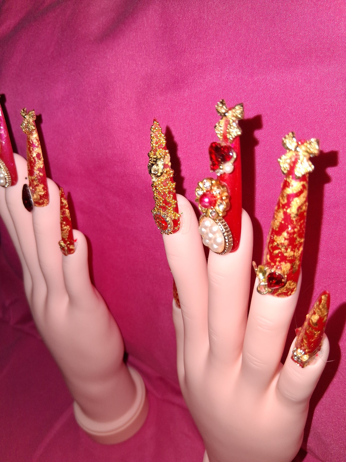 COCOMONEY NAILS CUSTOM 1 OF 1 GLUE ON PRESS ON COMES WITH FREE GIFTS #o36