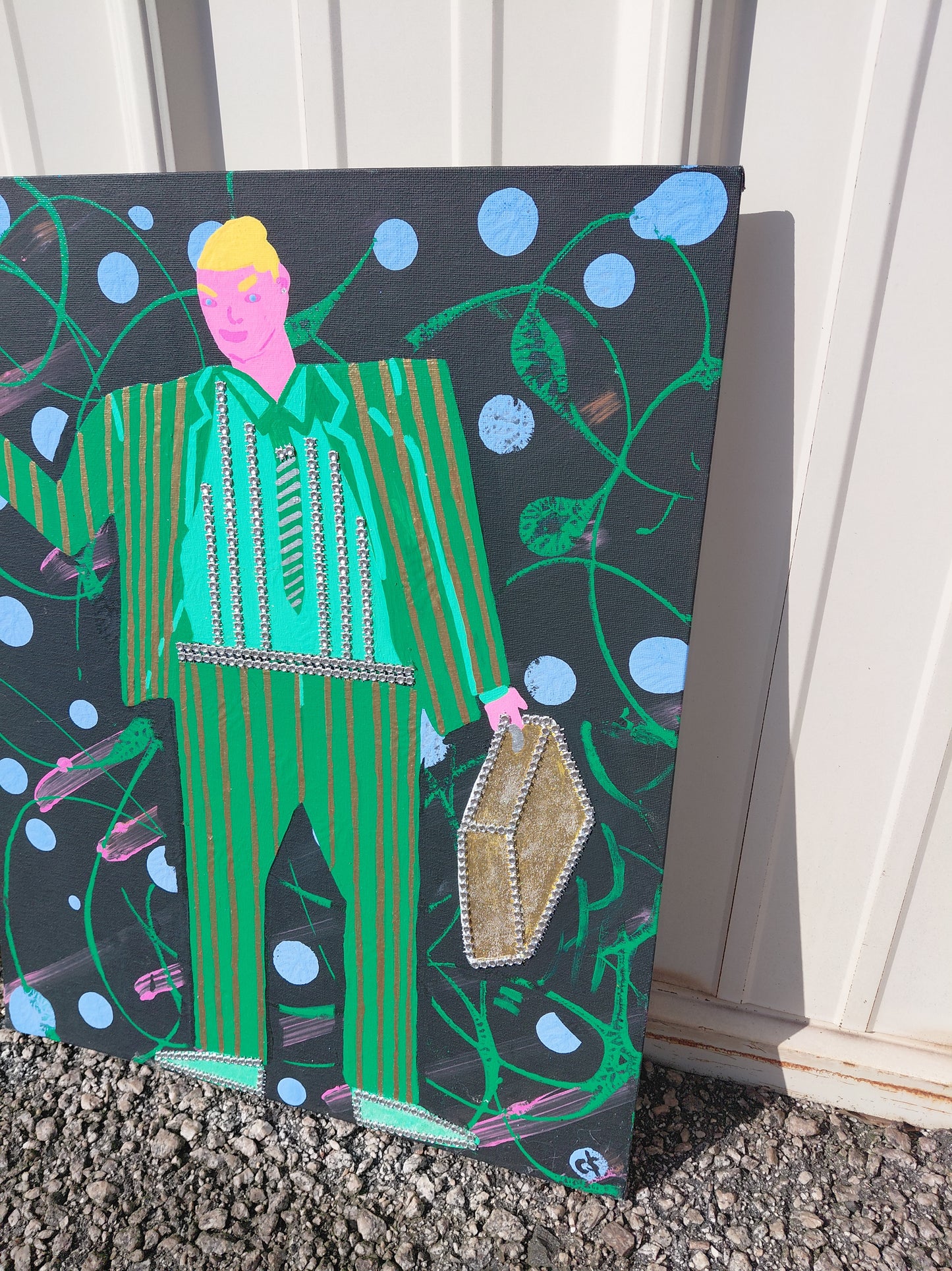 COCOMONEY ART Business Man 1 OF 1 CUSTOM PIECE BY COCOMONEY painting on canvas