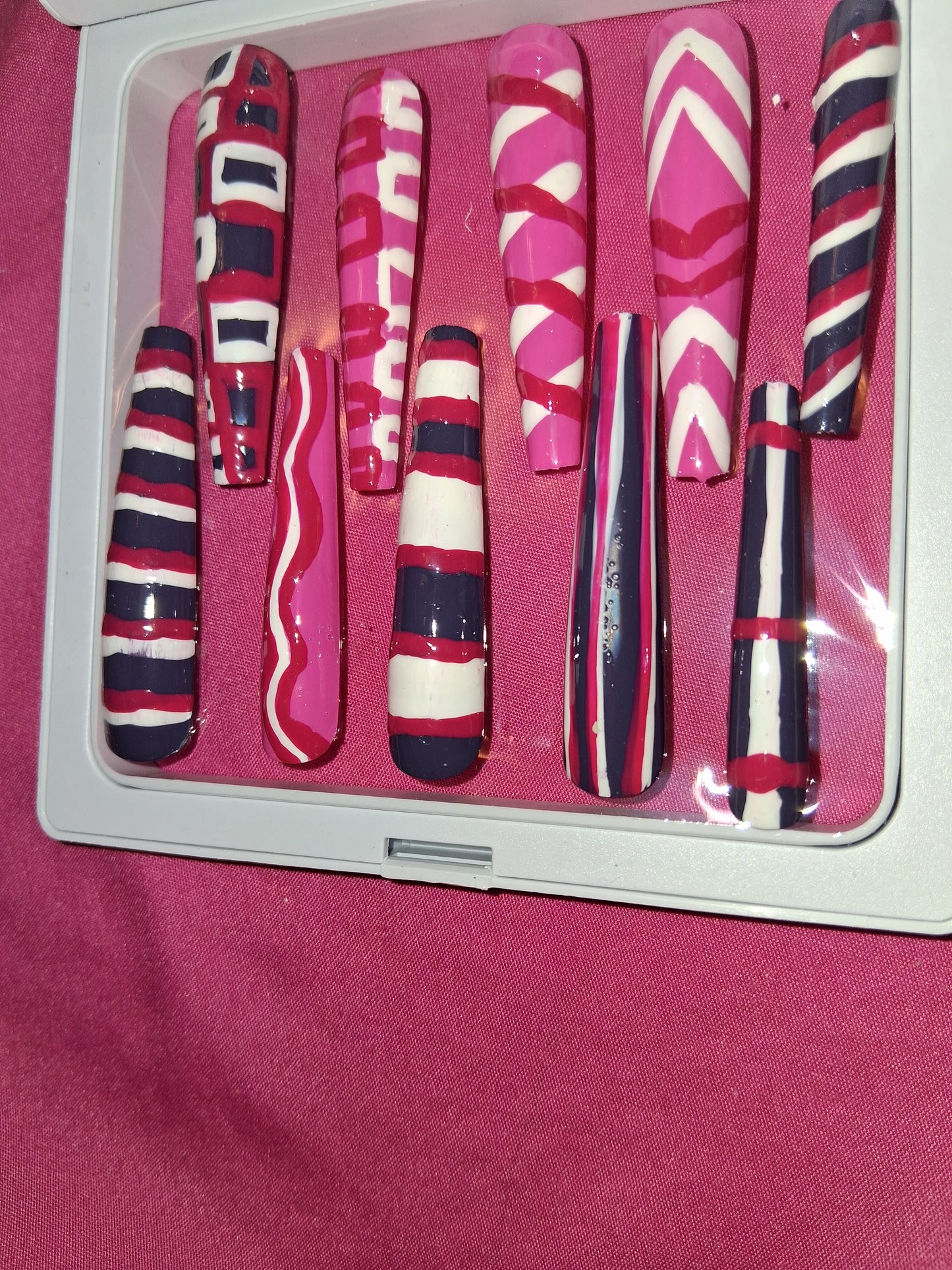 COCOMONEY NAILS CUSTOM 1 OF 1 GLUE ON PRESS ON COMES WITH FREE GIFTS #p54