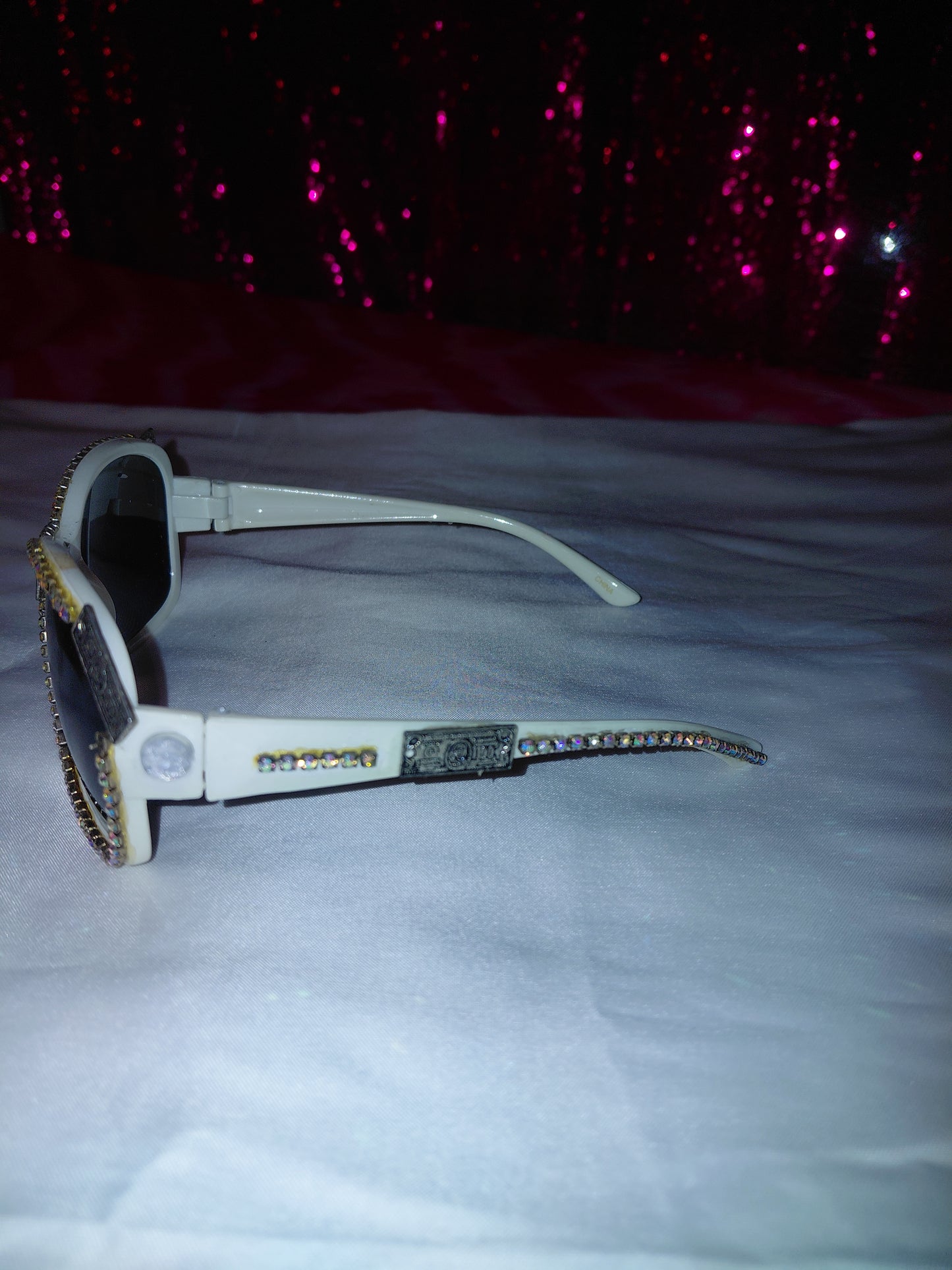 Cocomoney Glasses custom 1 of 1 pair sunglasses gemstones plastic materials uv COCOMONEY.STORE