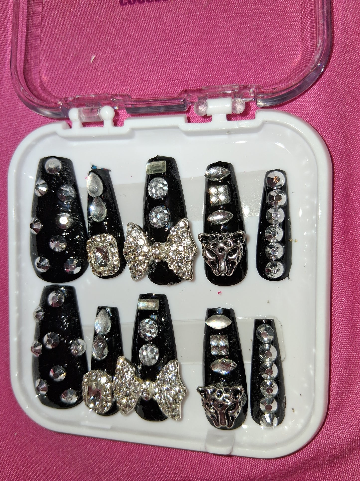 COCOMONEY NAILS CUSTOM 1 OF 1 GLUE ON PRESS ON COMES WITH FREE GIFTS #b82