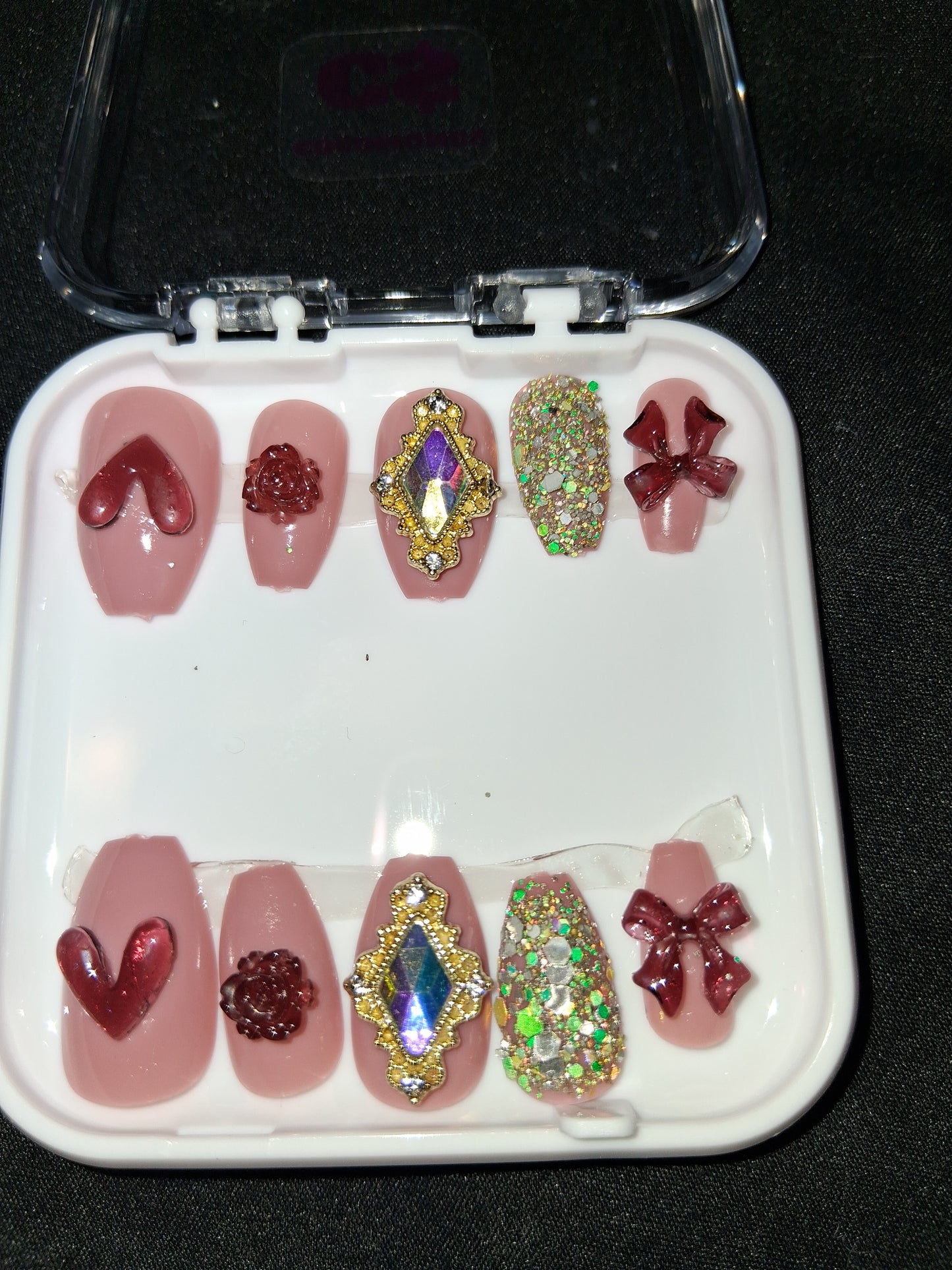 COCOMONEY NAILS CUSTOM ONE OF A KIND PIECES WITH NAIL BAG AND FREE GIFTS ACRYLIC
