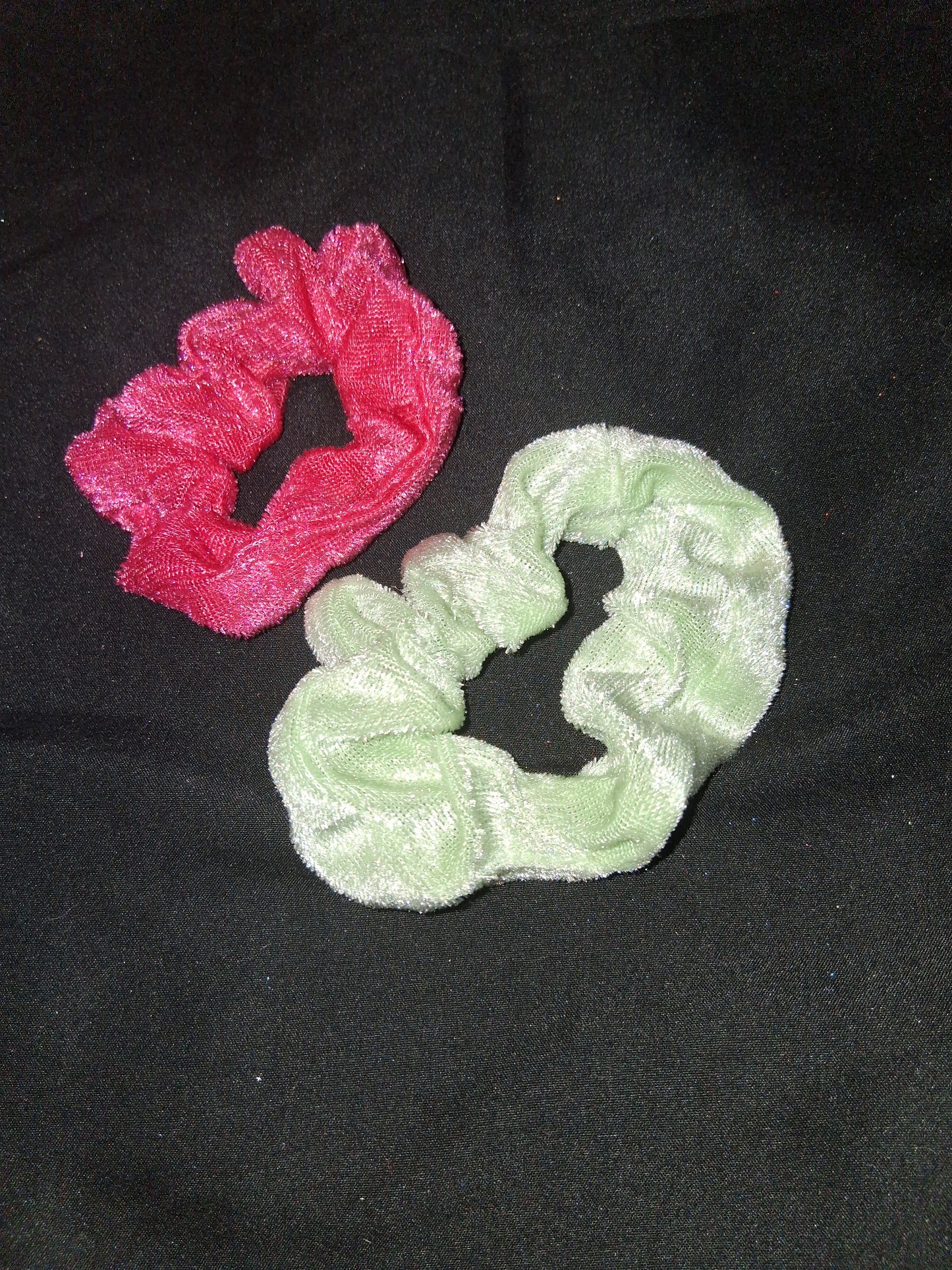 COCOMONEY HAIR SCRUNCHIES 2 PIECES SATIN OR VELVET