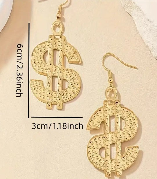 MONEY SIGN EARRINGS