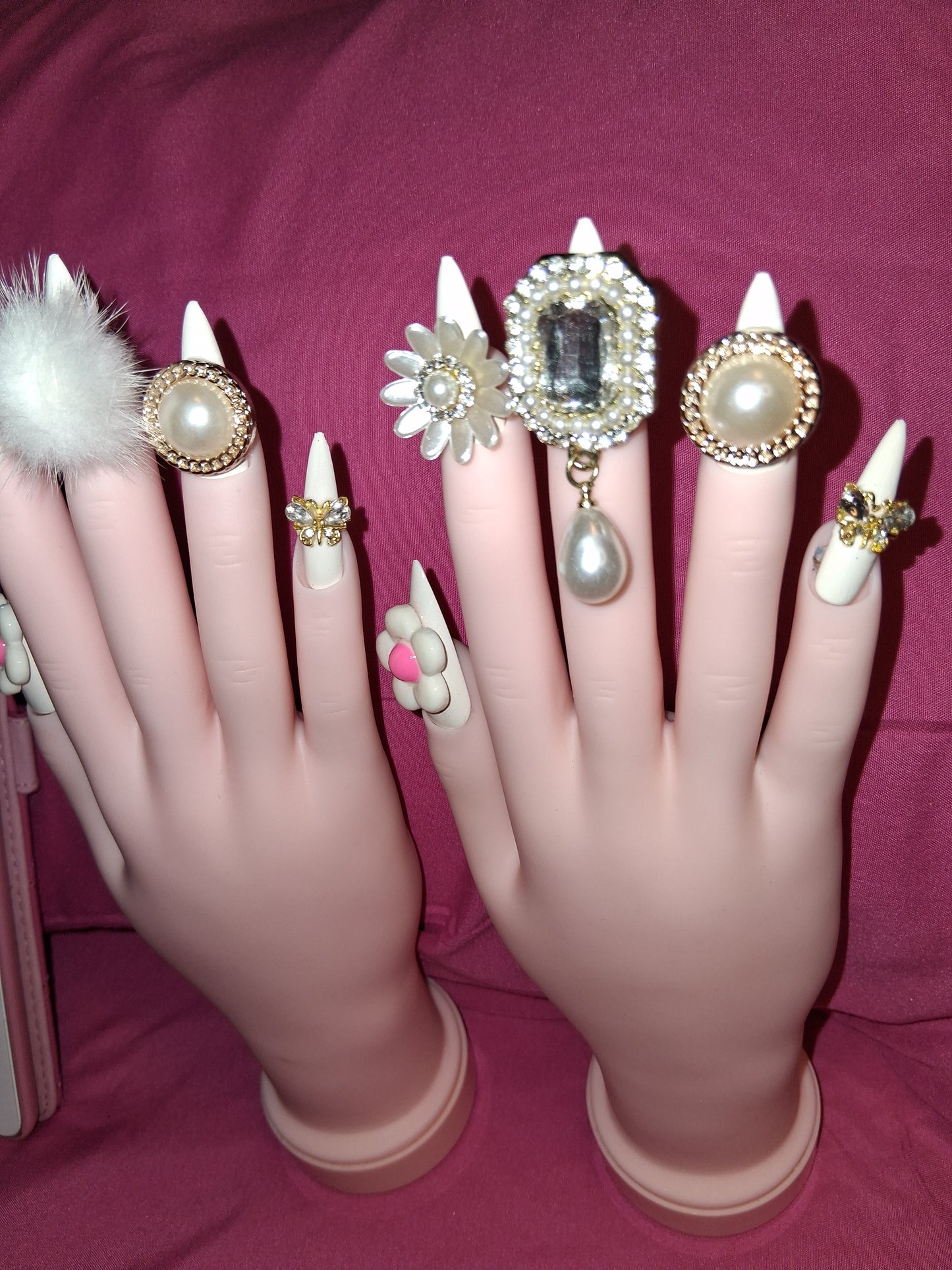 COCOMONEY NAILS CUSTOM 1 OF 1 GLUE ON PRESS ON COMES WITH FREE GIFTS #o19