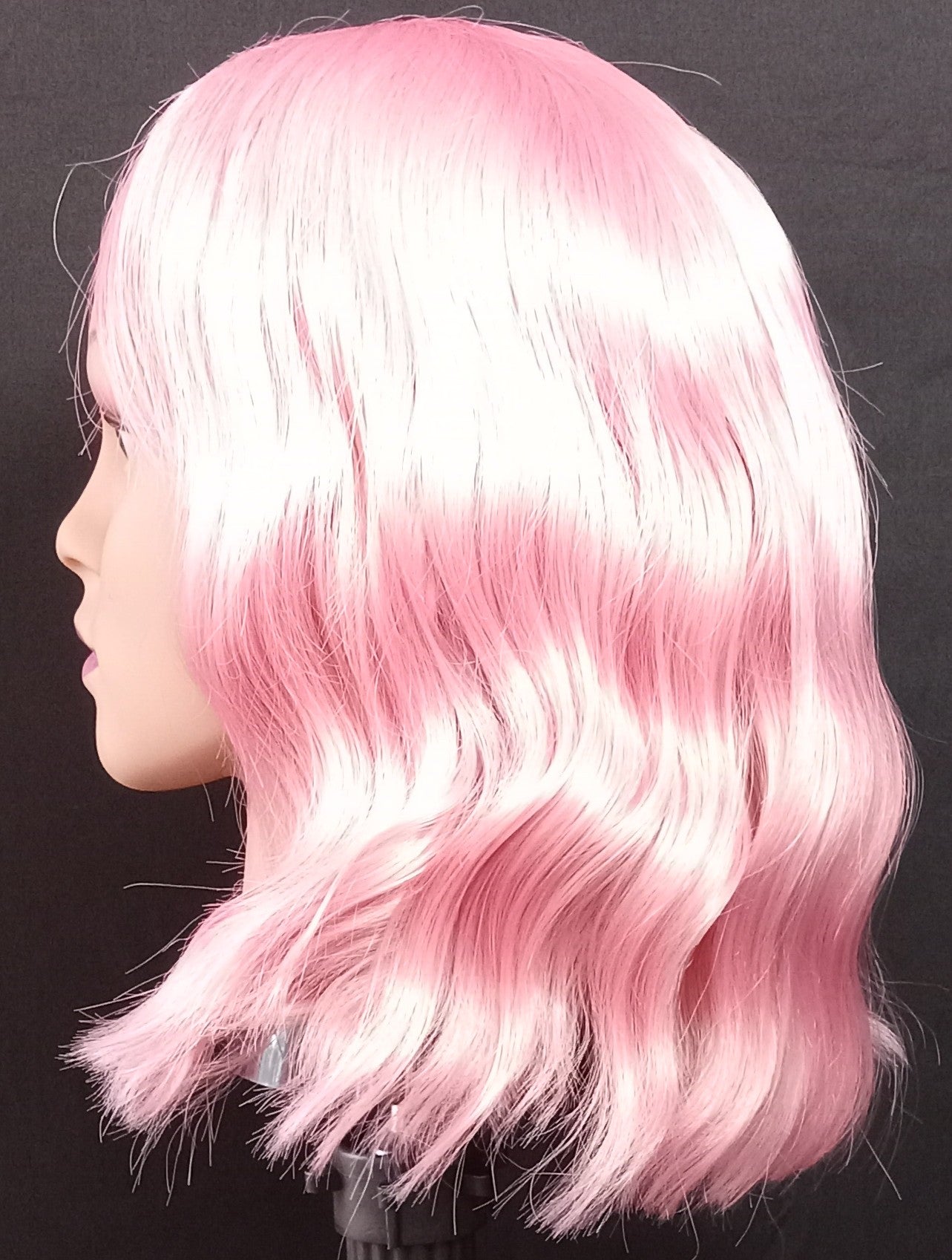 COCOMONEY WIG PINK WAVY SYNTHETIC