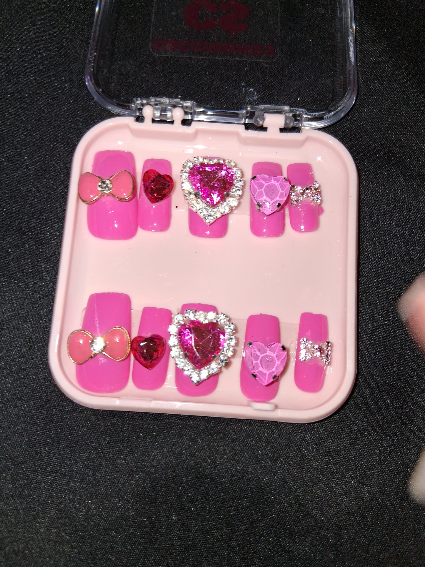 COCOMONEY NAILS CUSTOM ONE OF A KIND PIECES WITH NAIL BAG AND FREE GIFTS ACRYLIC
