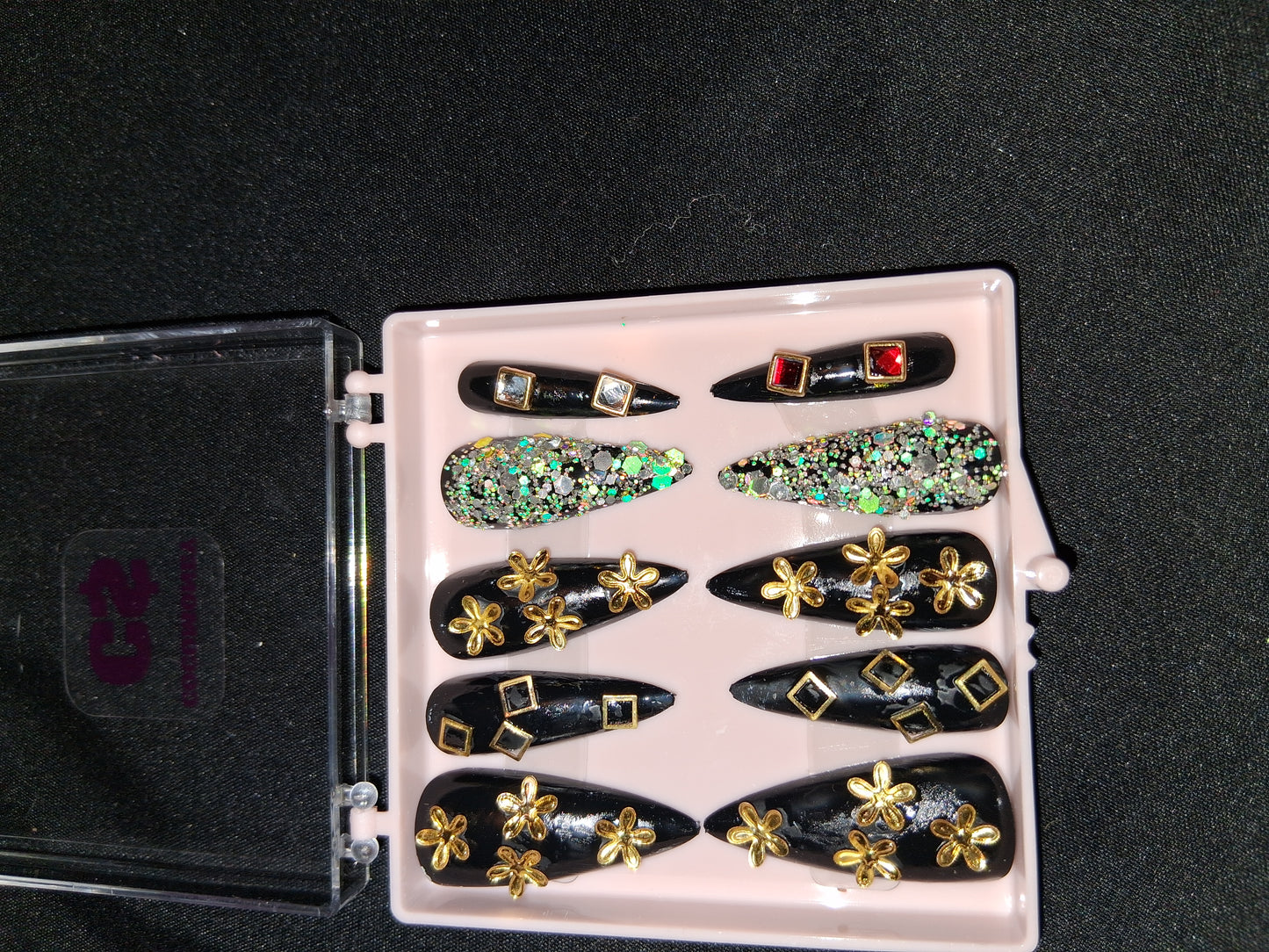 COCOMONEY NAILS CUSTOM ONE OF A KIND PIECES WITH NAIL BAG AND FREE GIFTS