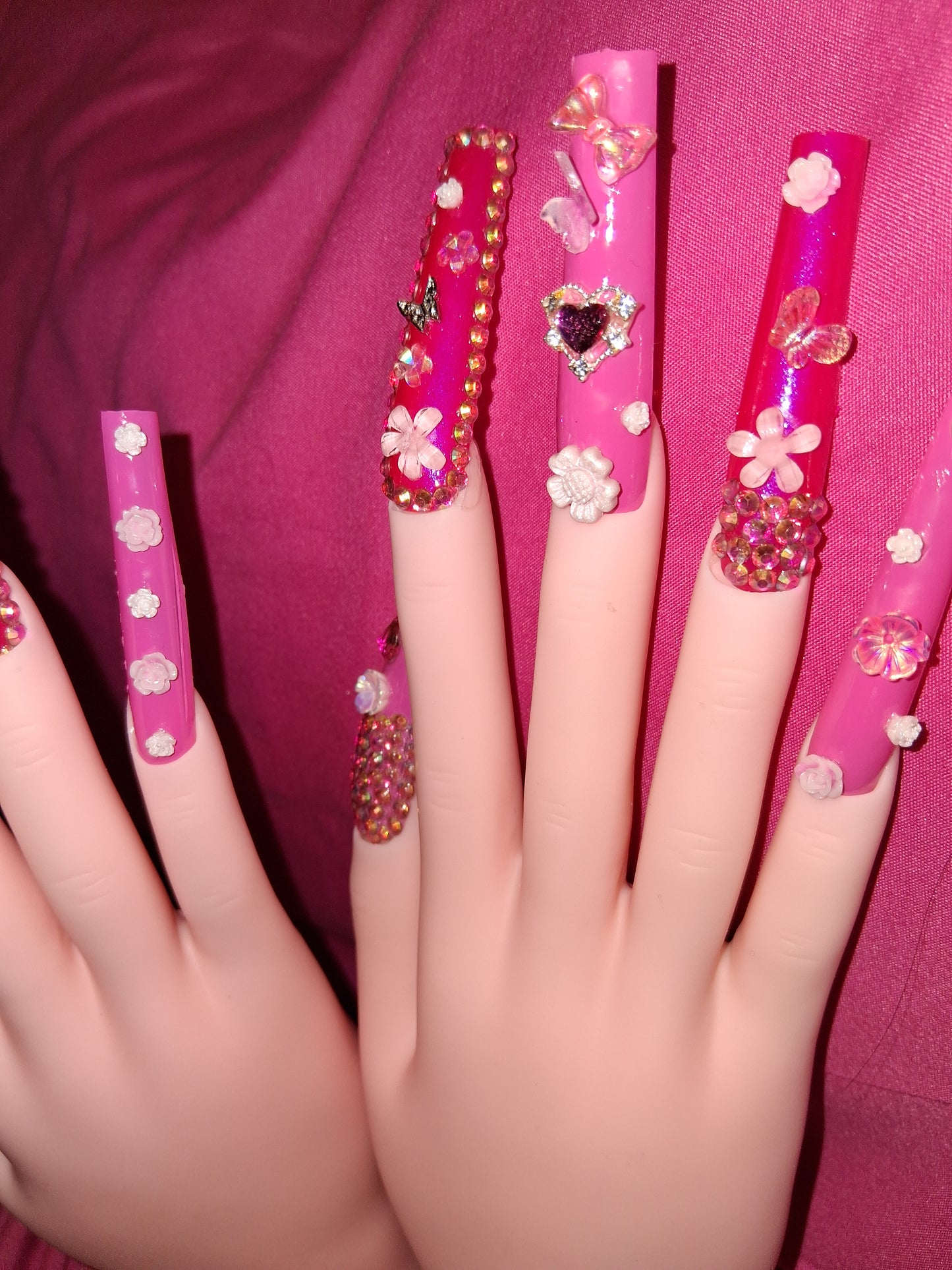 COCOMONEY NAILS CUSTOM 1 OF 1 GLUE ON PRESS ON COMES WITH FREE GIFTS #o66