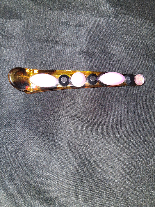 COCOMONEY HAIR CLIP 3INCH CUSTOM 1 OF A KIND PIECE with gemstones