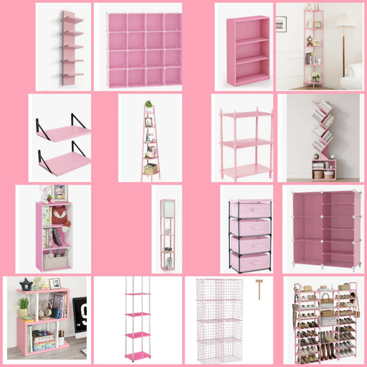 Pink shelf in various options choose your number option below