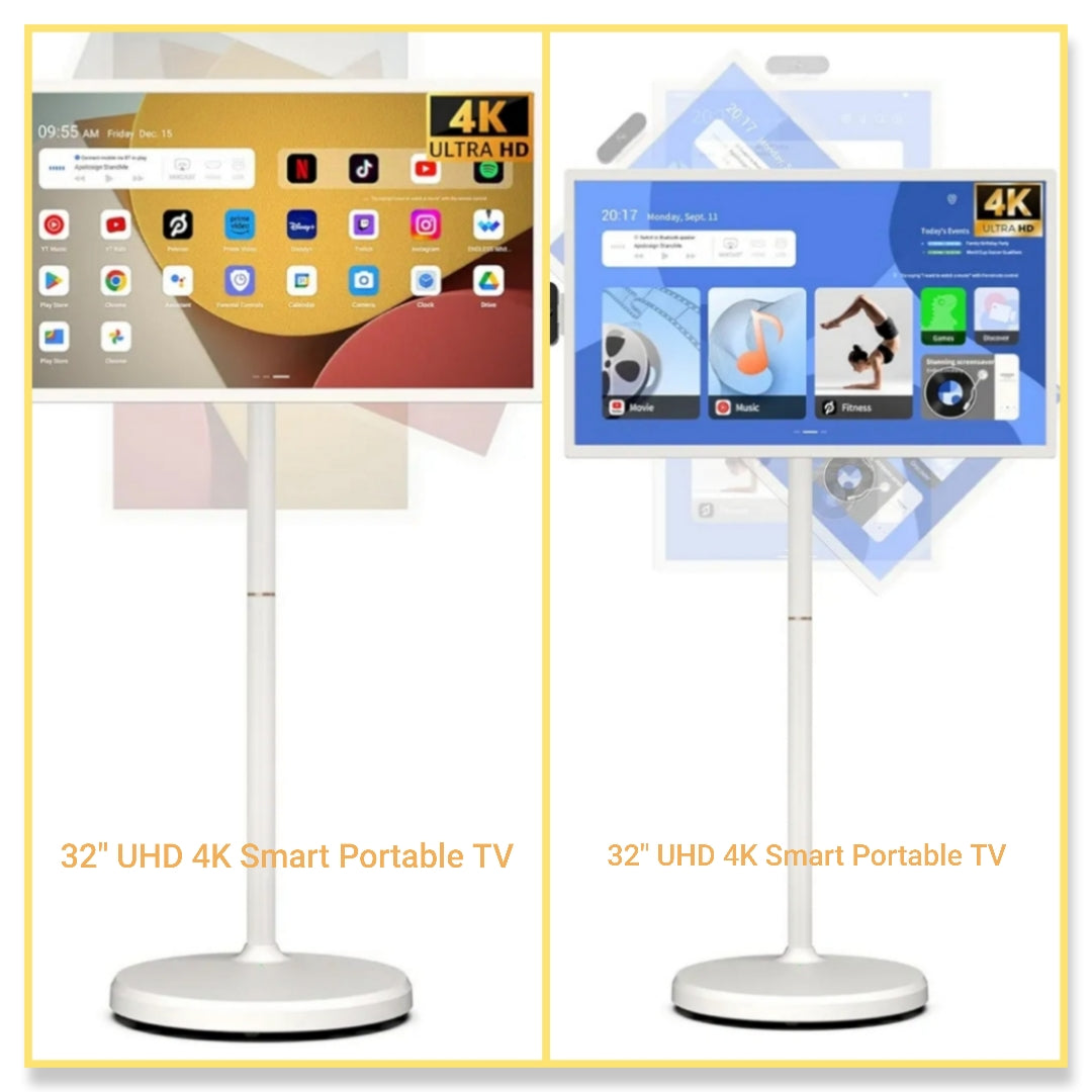 32 inch FHD Smart Portable TV or 32'' UHD 4K Smart Portable TV