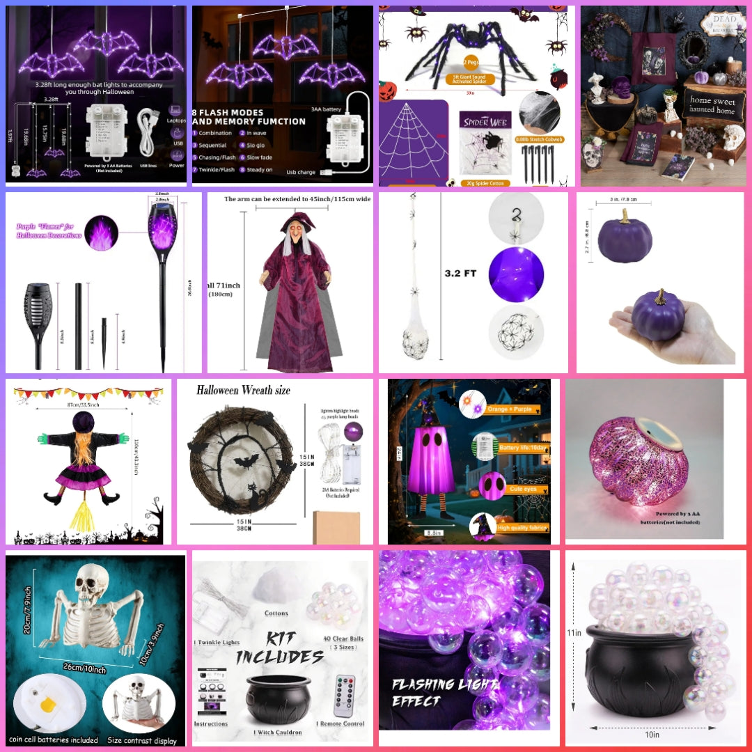 Halloween decor choose number by the item you want as shown in picture