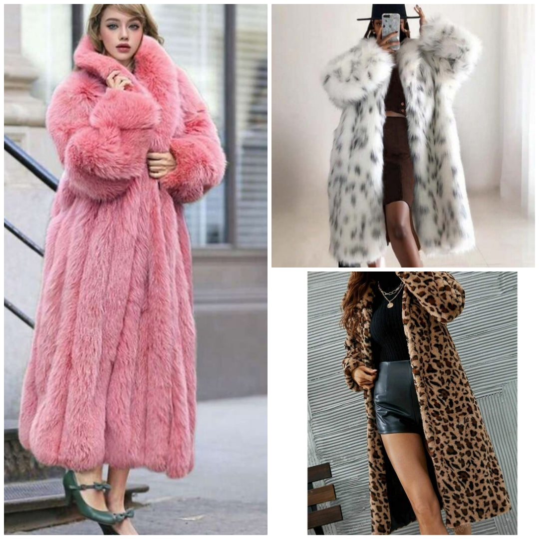 Faux Fur Winter Long Soft Coat Women's Fur Jacket Overcoat Topcoat Outerwear