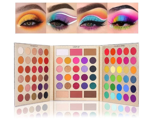 Pro 86 Colors Makeup Kit Matte Shimmer Eye Shadow Highlighters Contour Blush Powder All In One