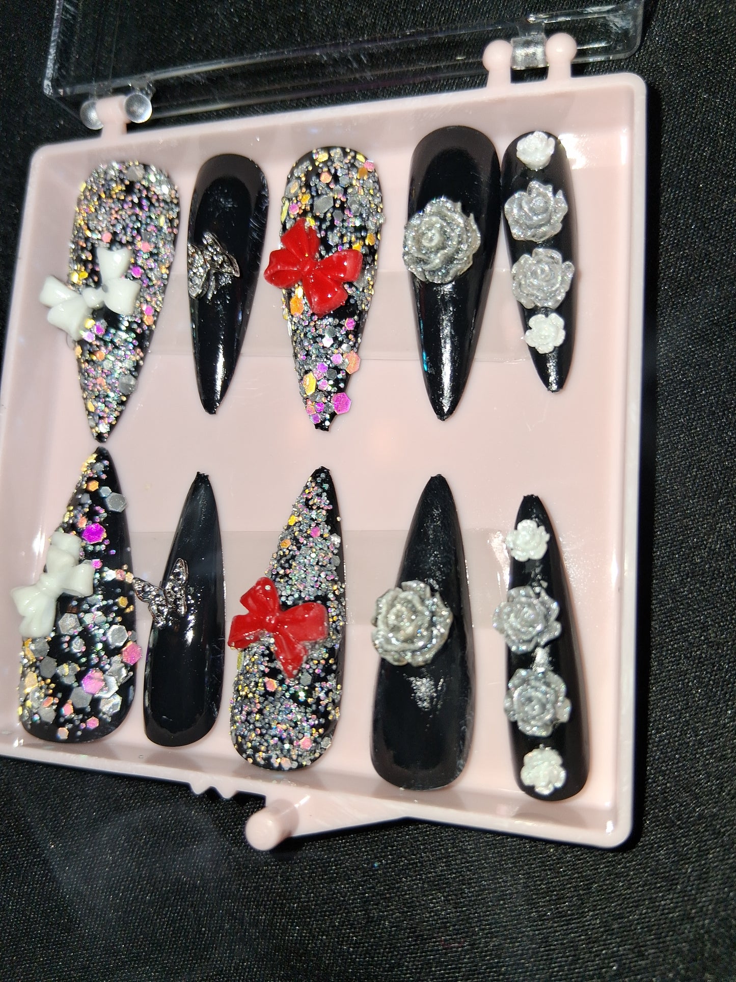 COCOMONEY NAILS CUSTOM 1 OF A KIND PIECES ACRYLIC COMES WITH FREE GIFTS