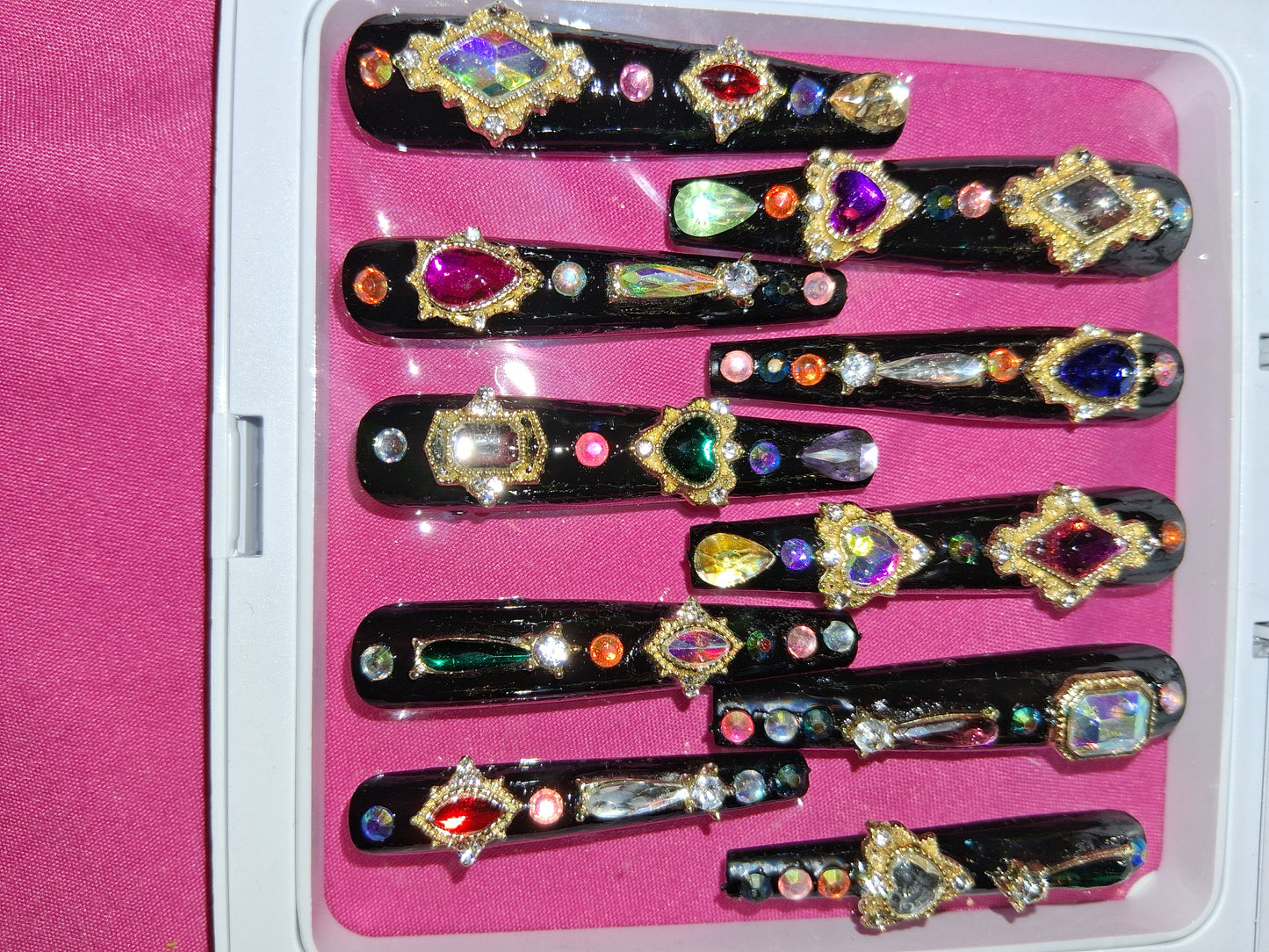 COCOMONEY NAILS CUSTOM 1 OF 1 GLUE ON PRESS ON COMES WITH FREE GIFTS #p3