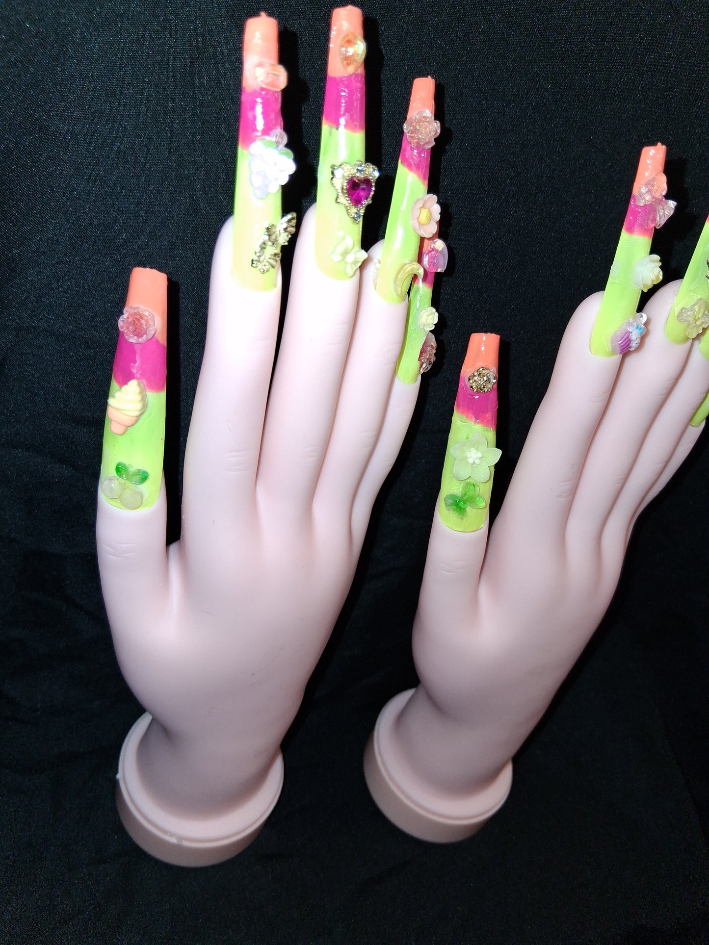 COCOMONEY NAILS CUSTOM 1 OF 1 GLUE ON PRESS ON COMES WITH FREE GIFTS #o85