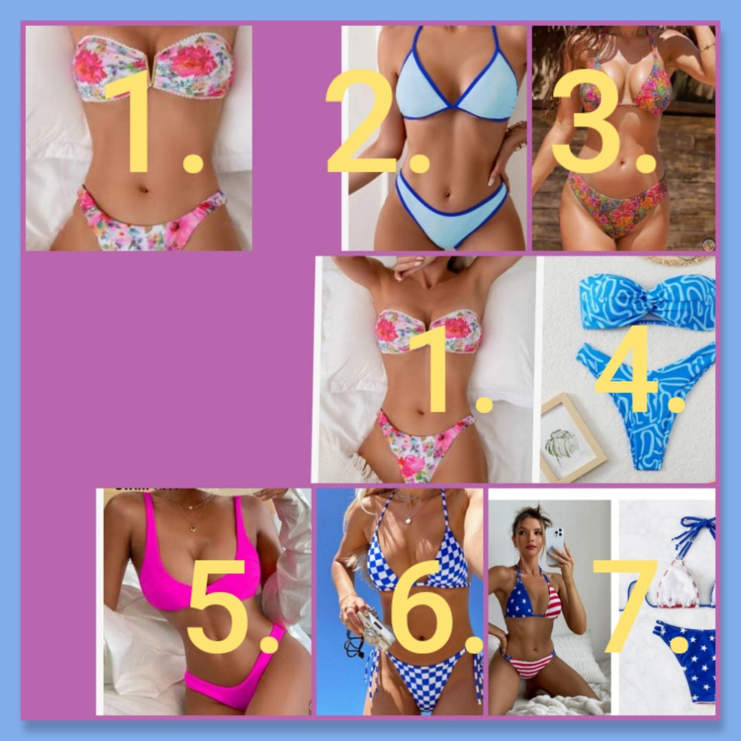 Sexy Swimsuits 1 & 2 piece choose option by number