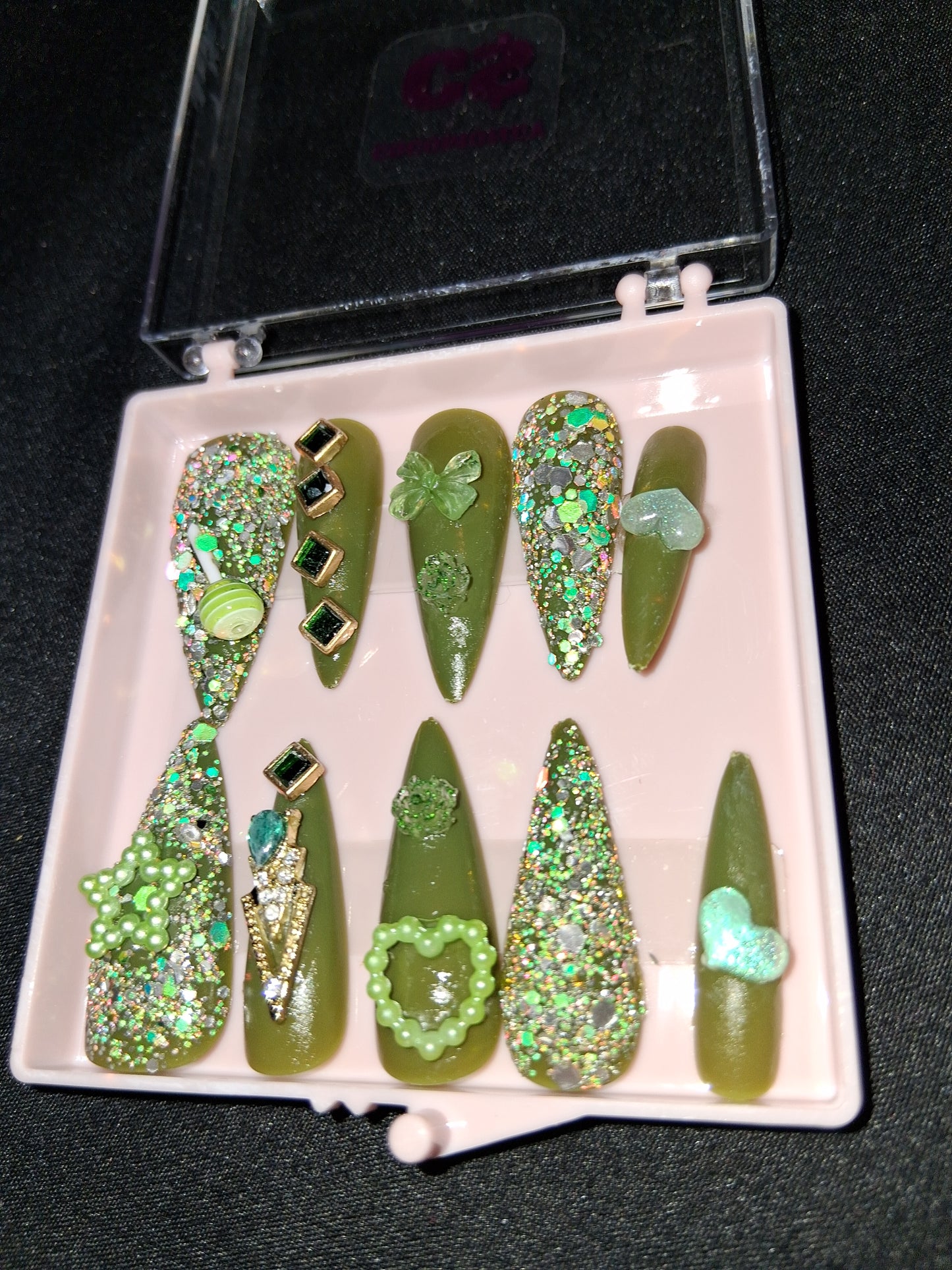 COCOMONEY NAILS CUSTOM ONE OF A KIND PIECES WITH NAIL BAG AND FREE GIFTS