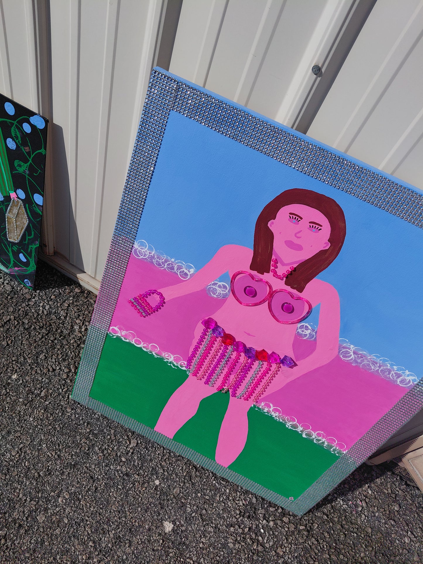 COCOMONEY ART 1 OF 1 blessed CUSTOM PIECE BY COCOMONEY painting on canvas