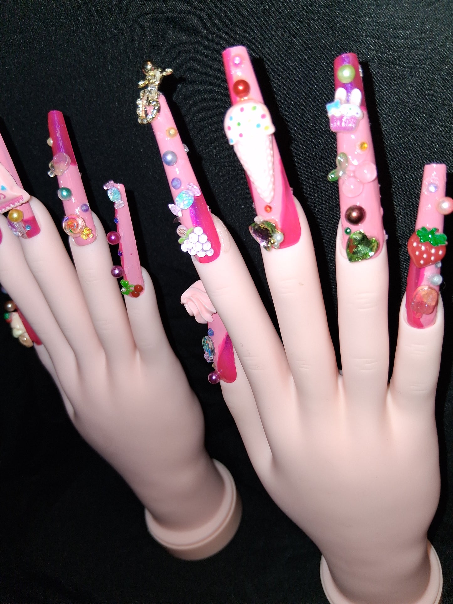 COCOMONEY NAILS CUSTOM 1 OF 1 GLUE ON PRESS ON COMES WITH FREE GIFTS #o64