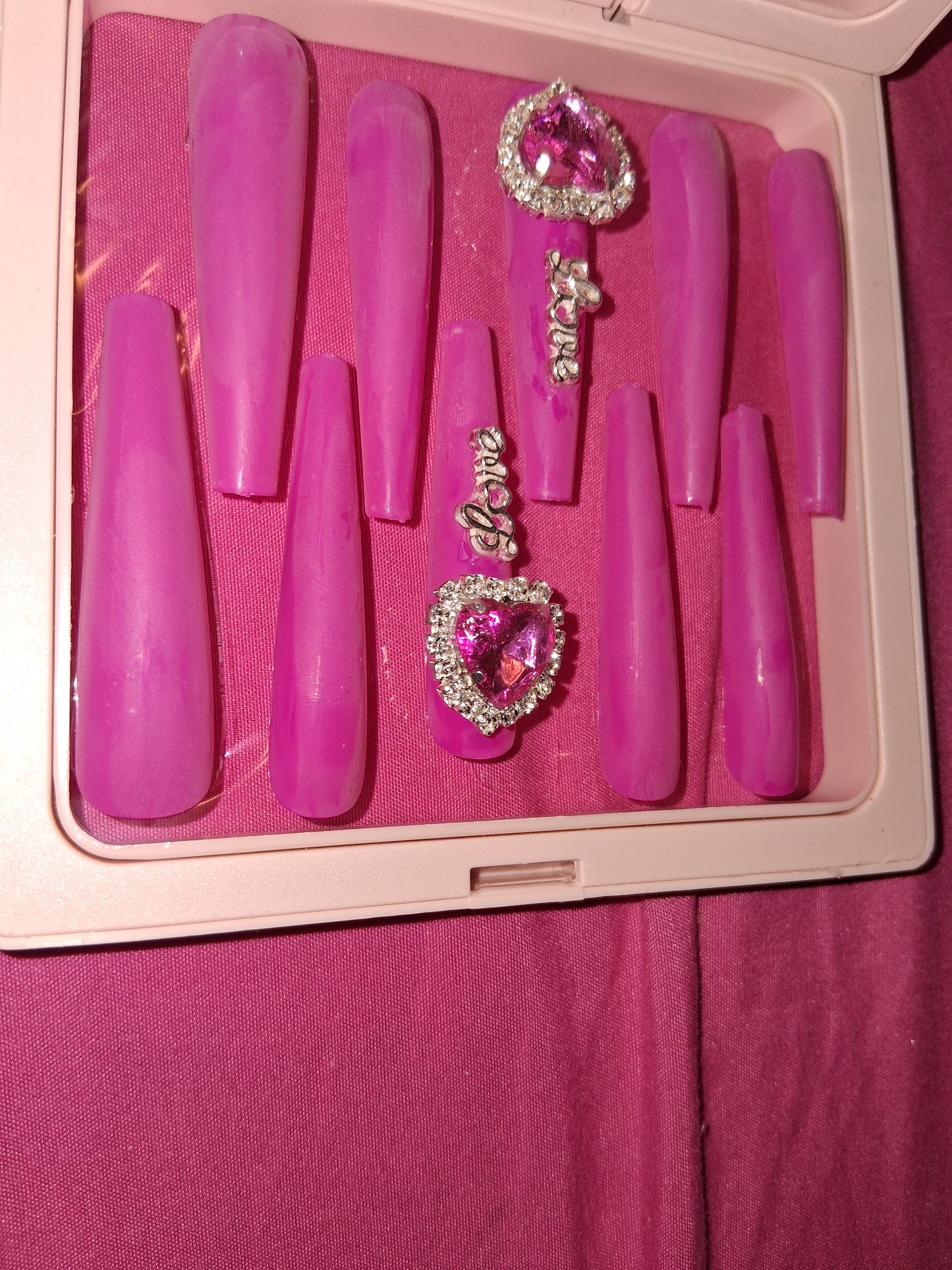 COCOMONEY NAILS CUSTOM 1 OF 1 GLUE ON PRESS ON COMES WITH FREE GIFTS #o21