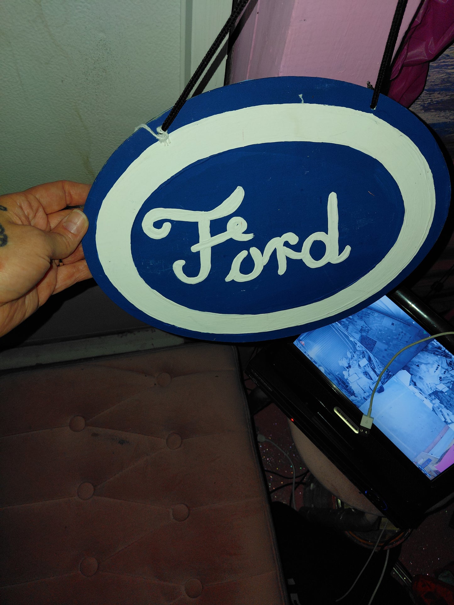 COCOMONEY ART Ford 1 OF 1 CUSTOM PIECE BY COCOMONEY wood painting