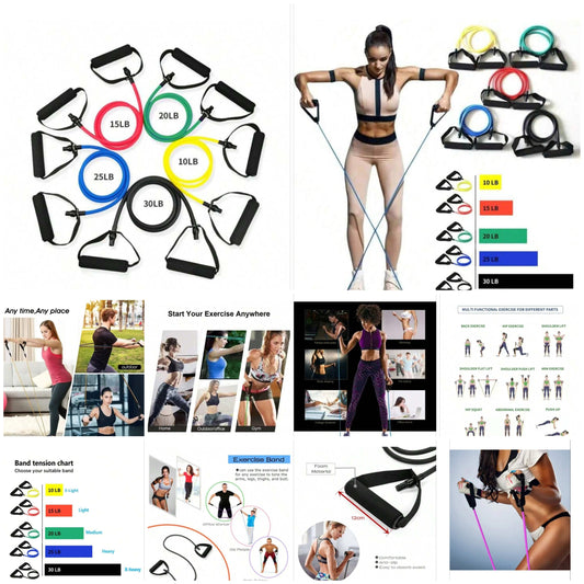 Resistance Band With A Ladder Design And Handle. Suitable For Both Men And Women To Use At Home For Strength Training. Includes Five Levels Of Ladder Training, And Suitable For Exercise, Yoga, Pilates, And Other Fitness Equipment In Gyms material tpe