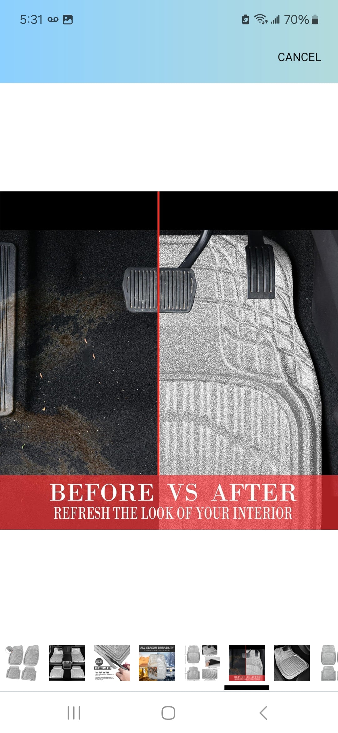 Shining Glitter Car Floor Mats 3D Leather Waterproof All Weather, Universal Trim to Fit & Anti-Slip, Safety & Light Easy Clean Install Fit for SUV,Truck,Auto,Sedan,Van Women 4 Piece (