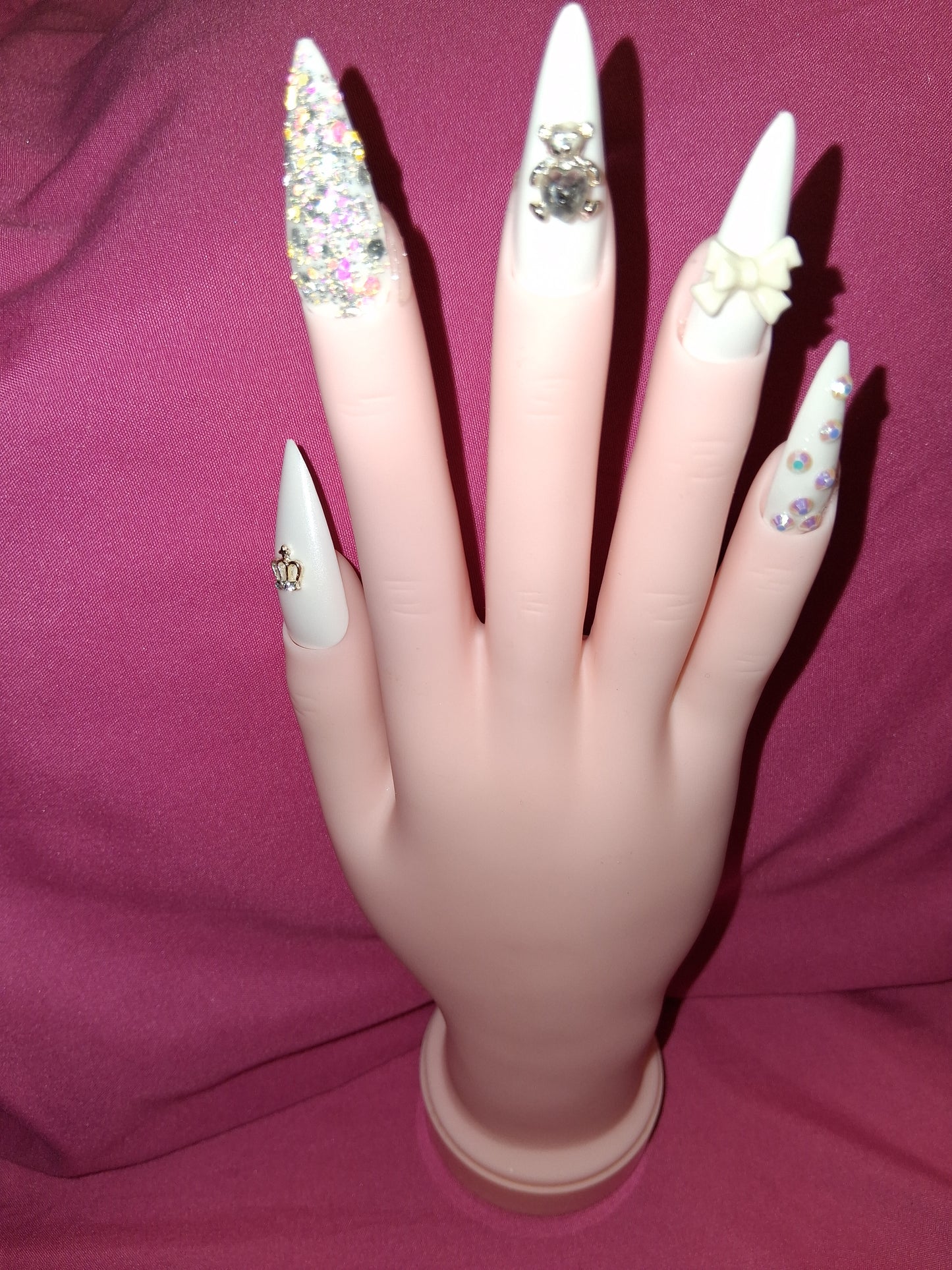 COCOMONEY NAILS CUSTOM 1 OF 1 GLUE ON PRESS ON COMES WITH FREE GIFTS #b93
